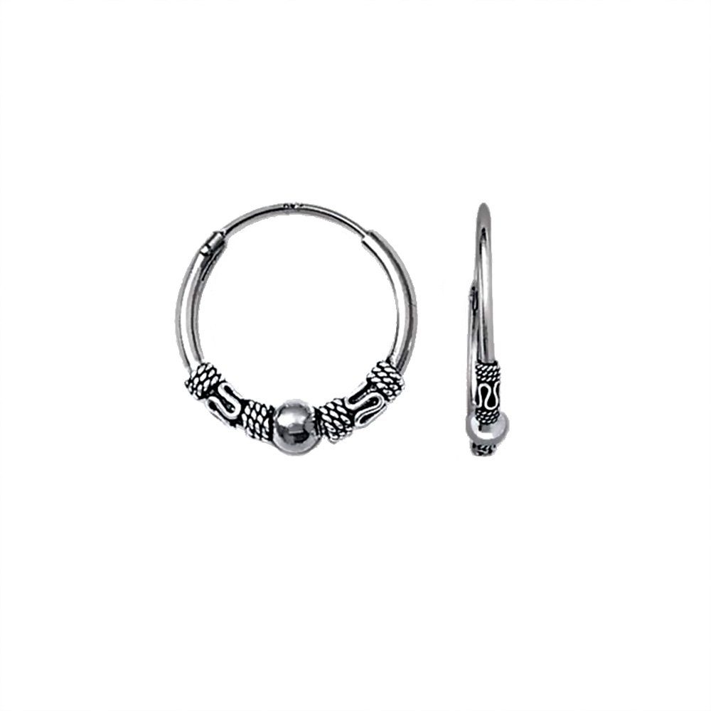Single-Creole 925 Silber Single Ohrring Keltische Creole Gothic