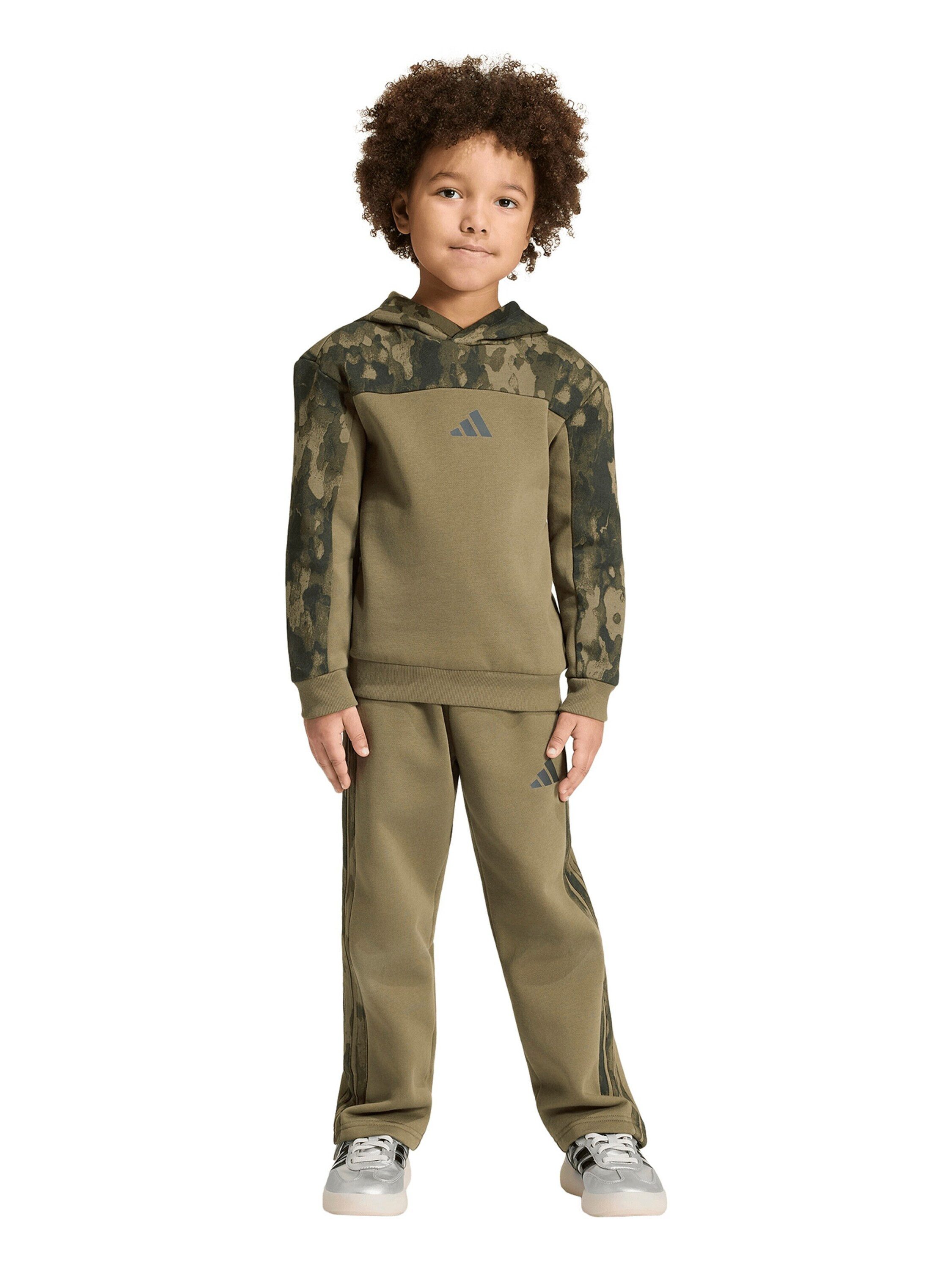 adidas Sportswear Jogginganzug Seasonal Essentials Hooded Fleece Jogger Set Little (1-tlg)