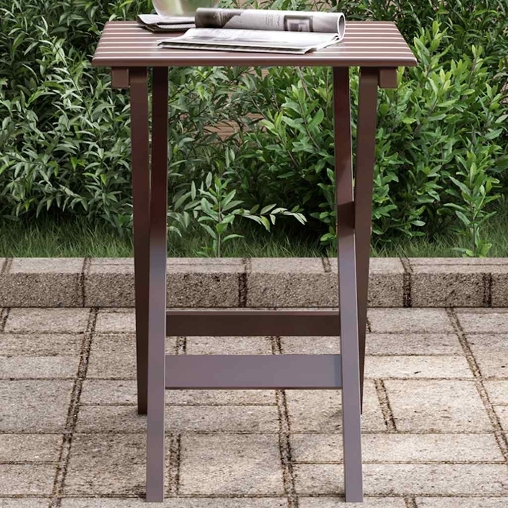 vidaXL Gartentisch Beistelltisch Klappbar Braun Massivholz Pappel (1-St)