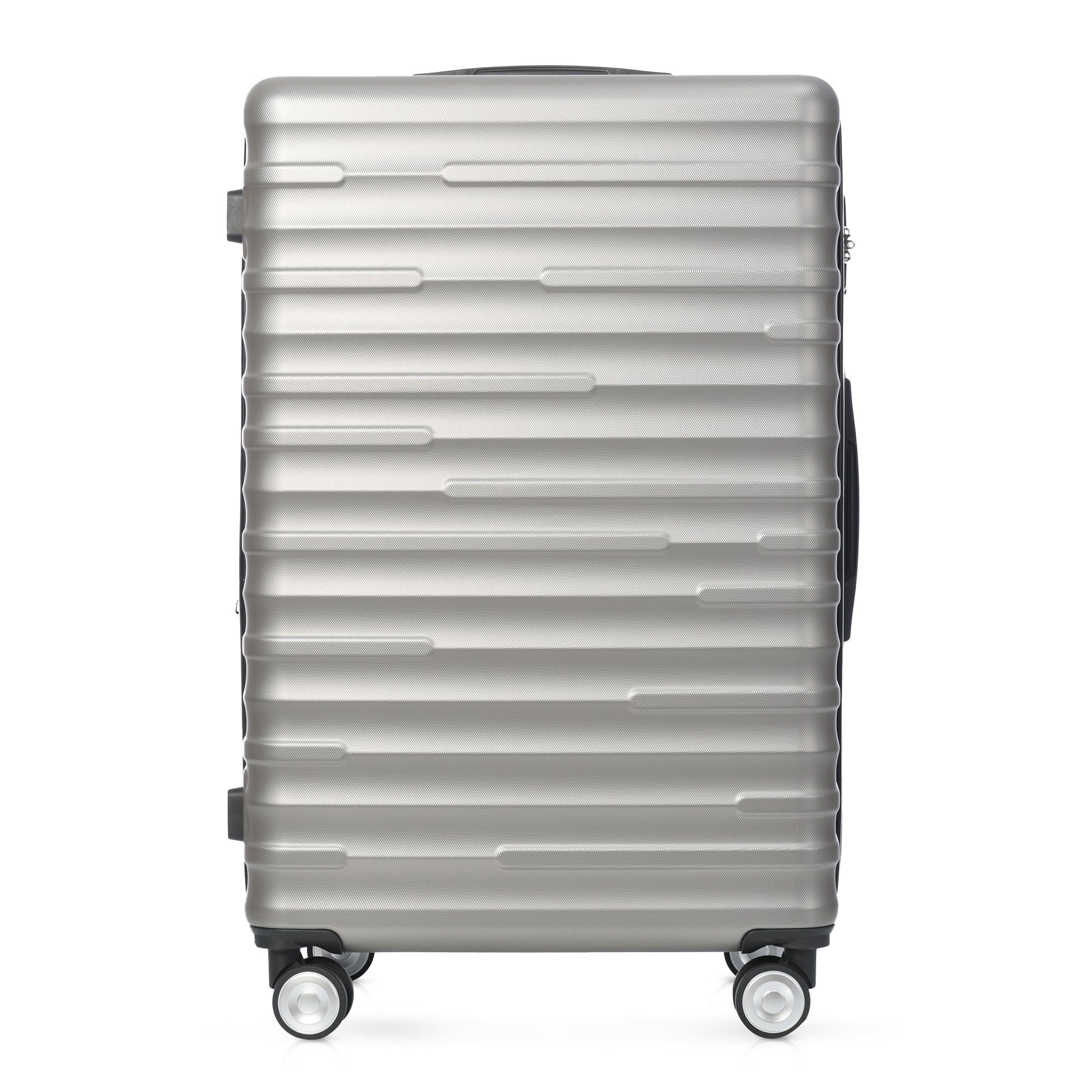 - Kabinenkoffer wasserdicht, 4 Rollen, Grau 4 Ulife cm mit Hartschalen-Trolley 50*31*76,5 TSA-Schloss XL Spinnerräder Rollen