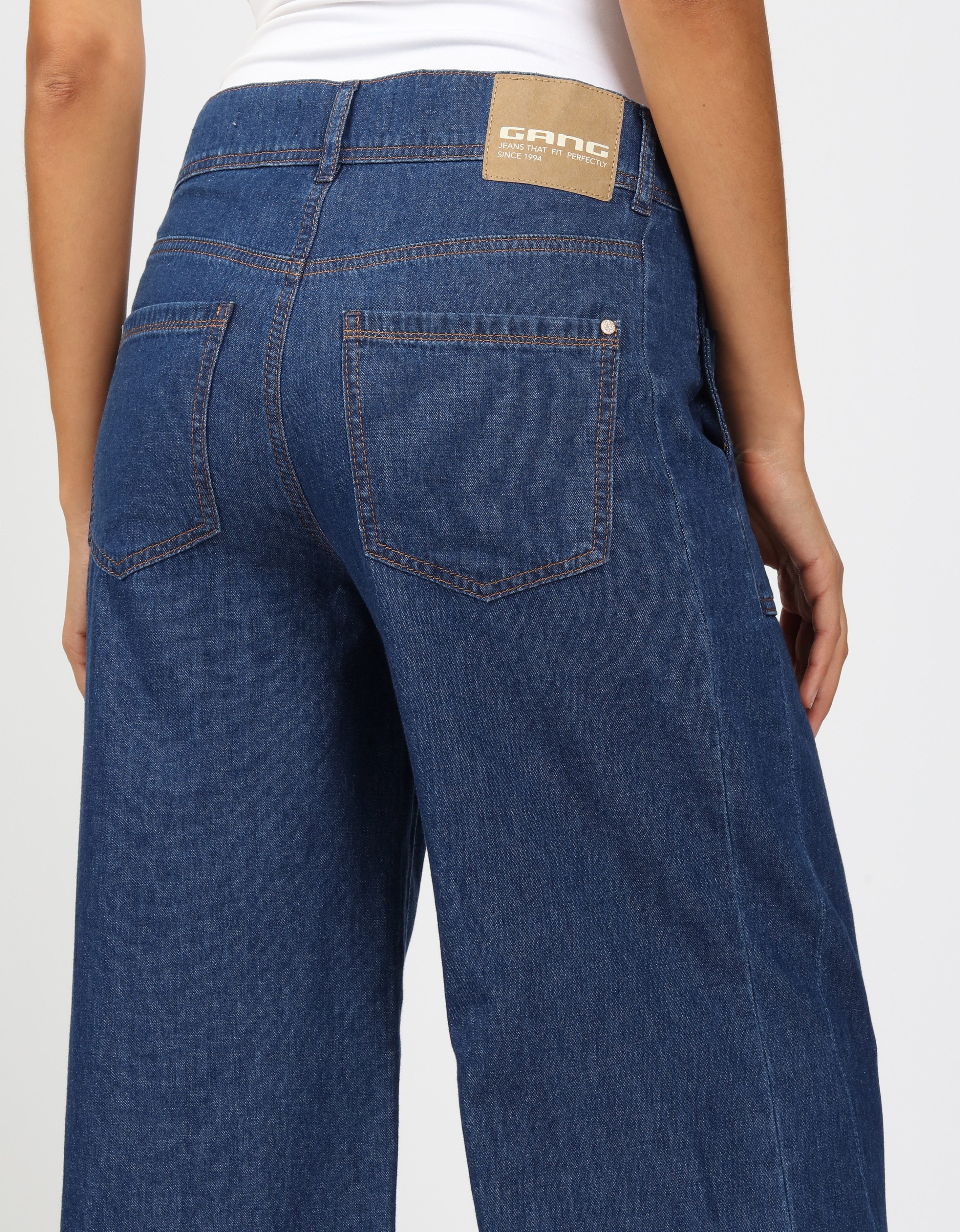 GANG Weite Jeans 94PAIGE WIDE mit eingesetztem Seitenstreifen