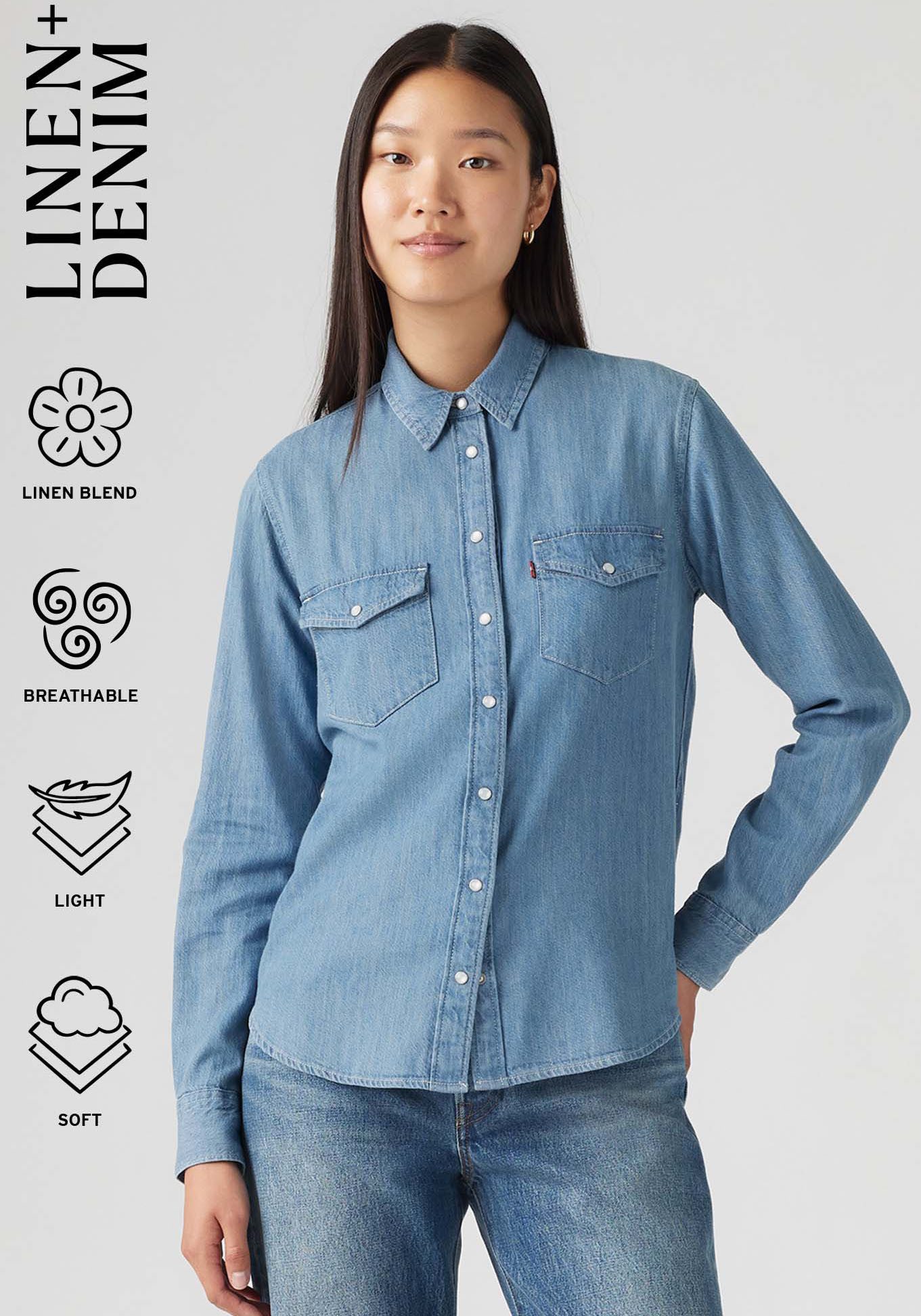 Levi's® Jeansbluse ESSENTIAL WESTERN mit Brusttaschen mit Druckknöpfen