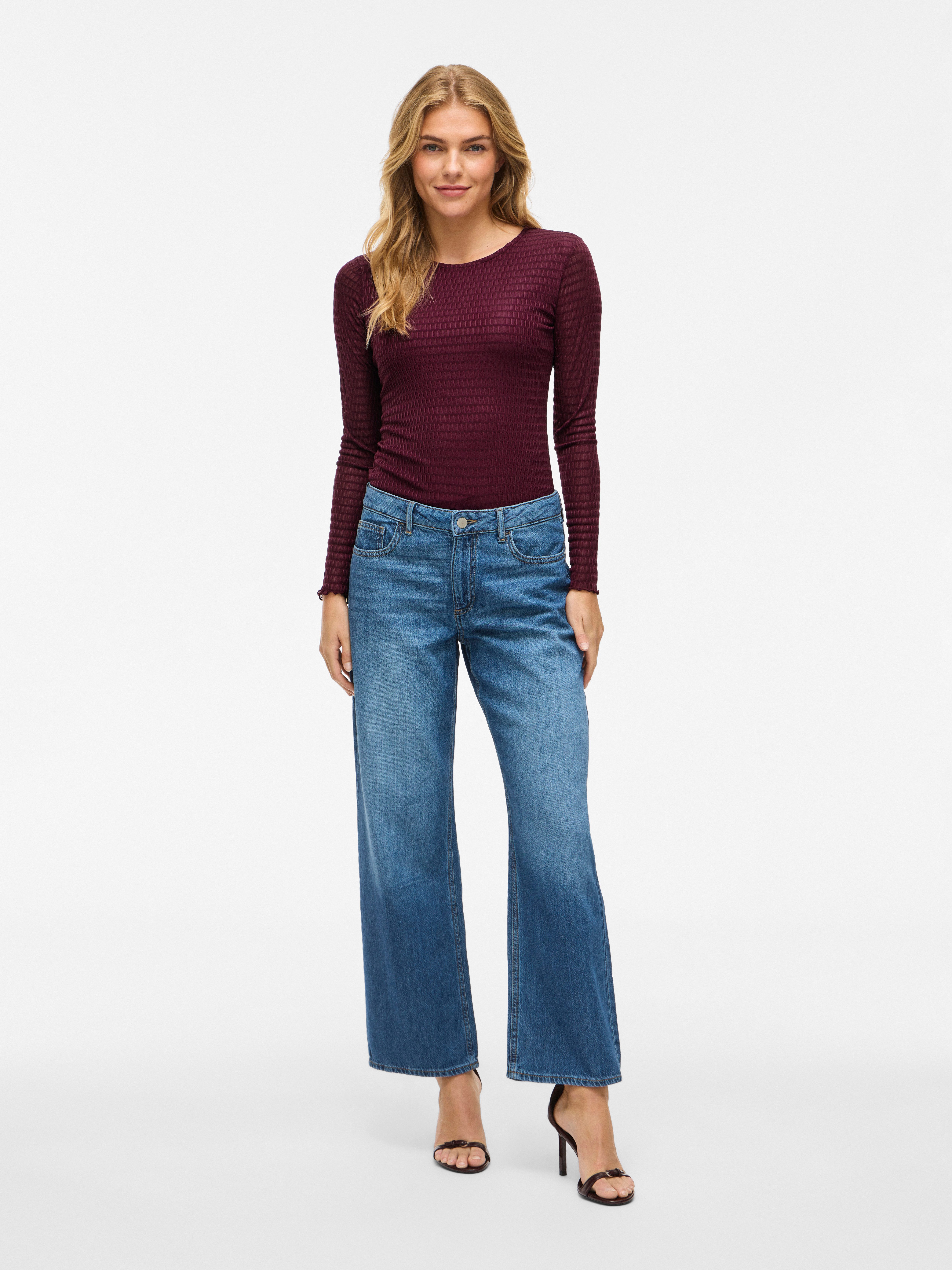 Vila Langarmshirt VILARINE O-NECK L/S TOP - NOOS – Bild 5 von 5
