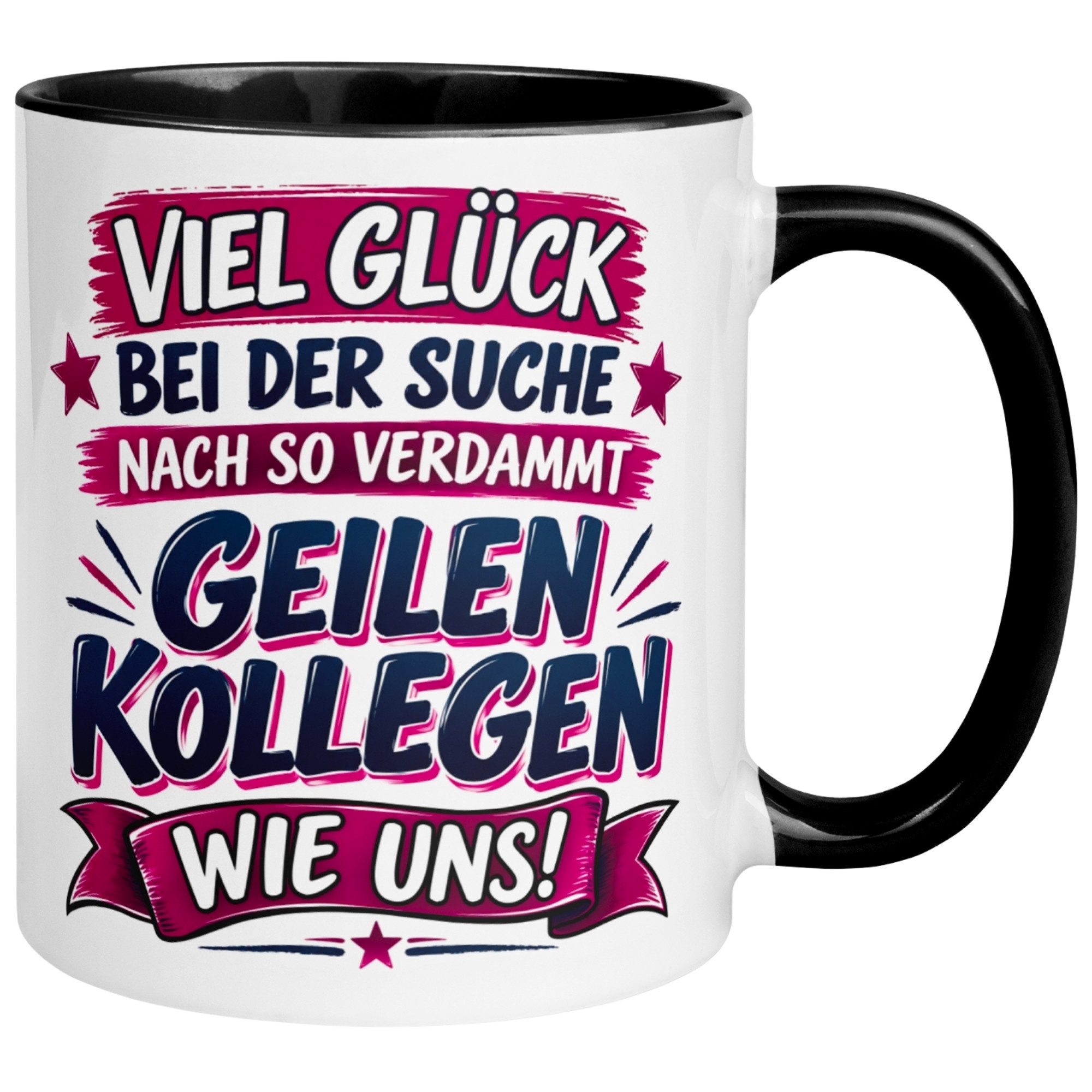 Momentals Tasse Wir waren mit Abstand die Besten – Abschiedsgeschenk Kollegin Kollegen, Gratis Versand · Links-&Rechtshänder · Spülmaschinenfest