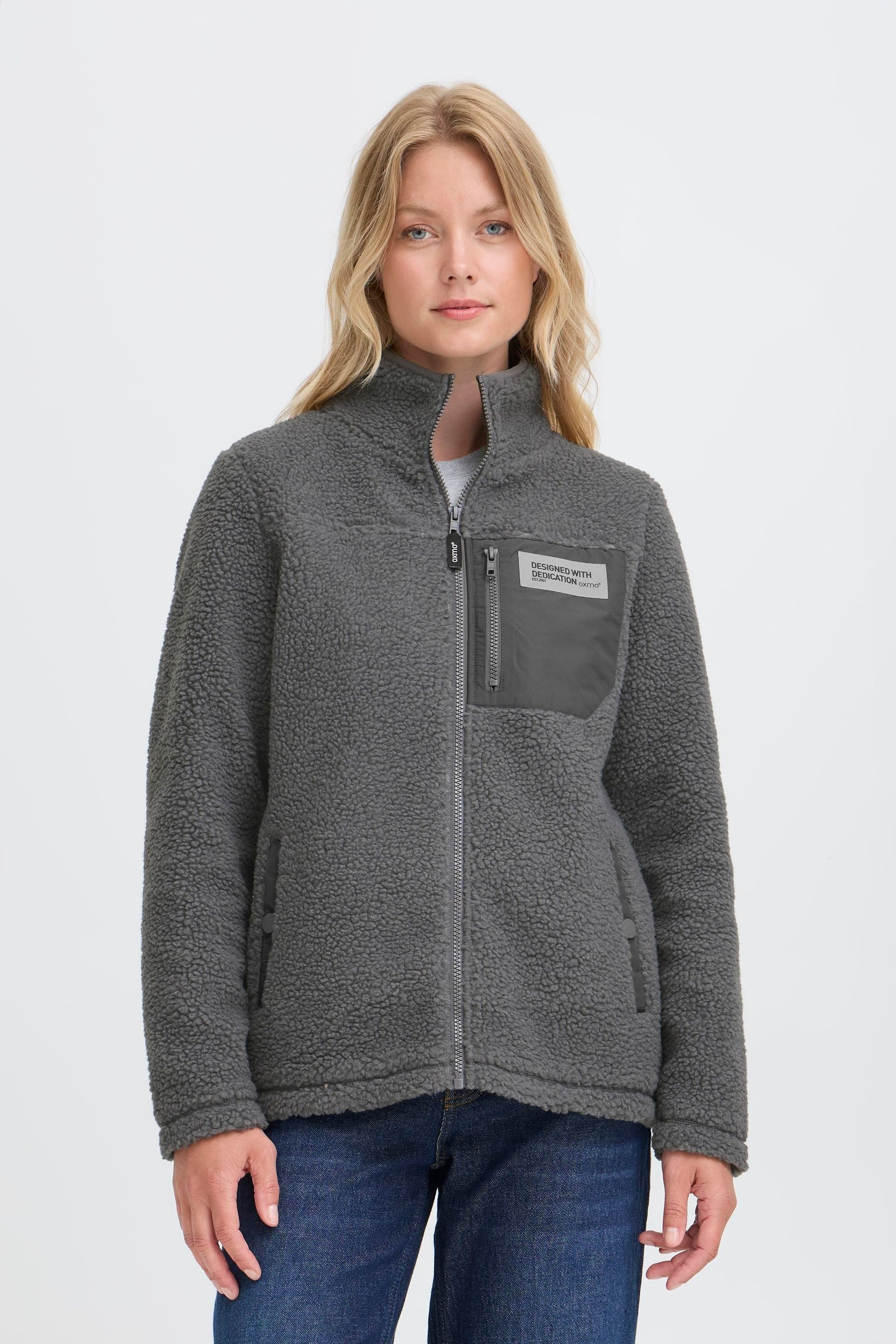 OXMO Plüschjacke OXABBY Gemütliche Plüschjacke mit günstig online kaufen