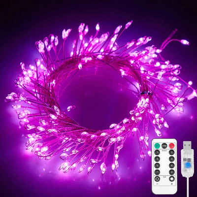 Rosnek LED-Lichterkette »3M/6M, dimmbar, wasserdicht, für Weihnachten Hochzeit Party«, Fernbedienung, USB, Timer, Garten Fest Deko