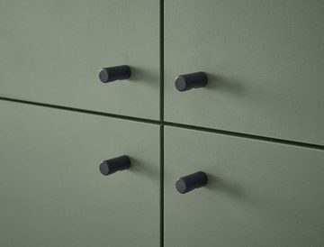 INOSIGN Wohnwand MAVAS, (Set, 3-St), in moderner Trendfarbe, Griffe aus Metall (Schwarz), Breite 337 cm