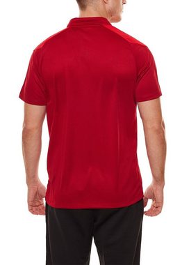 Umbro Rundhalsshirt umbro Poly Polo Herren Polohemd Sport-Shirt mit kontrastfarbener Schulterpartie 65293U-1IY Golf-Shirt Rot