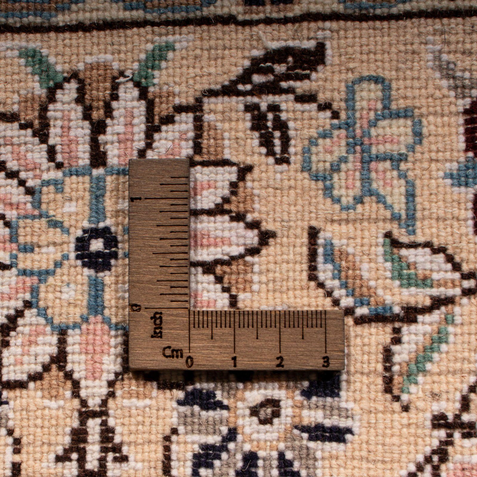 Orientteppich Perser 128 morgenland, Höhe: cm Einzelstück Royal x - Handgeknüpft, - - 10 Wohnzimmer, rechteckig, Zertifikat mit - Nain 207 mm, beige