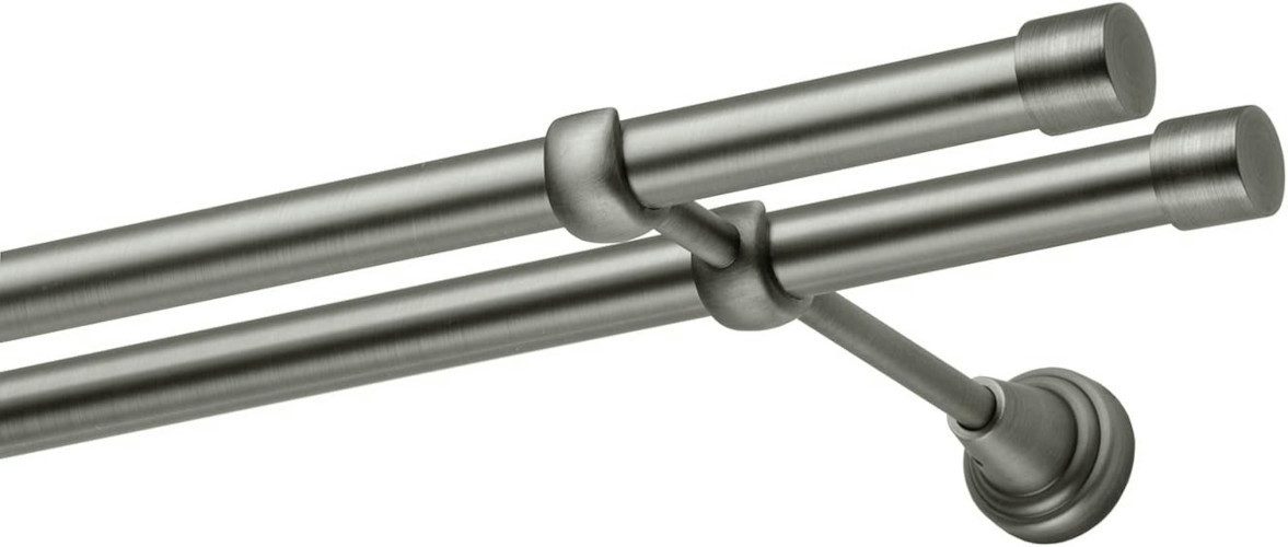 MDEKOR Gardinenstange Vorhangstange 19mm, 2-läufig, kürzbar, 2-läufig Wandm günstig online kaufen