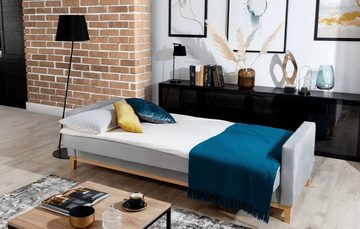 MOEBLO Schlafsofa BENE, Sofa mit Holzgestell Kippsofa Couchgarnitur Couch für Wohnzimmer Sofagarnitur, mit Schlaffunktion