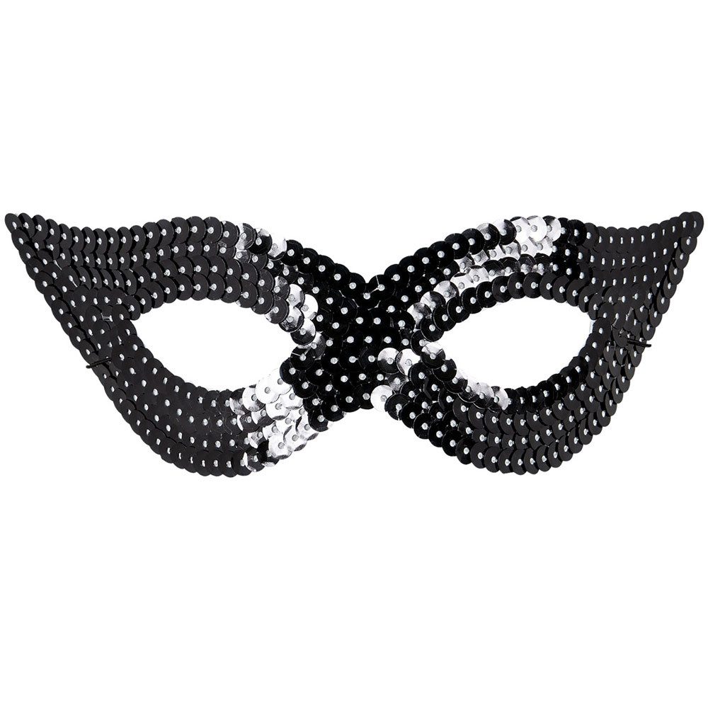 Widmann S.r.l. Verkleidungsmaske Augenmaske mit Pailletten 'Katzenauge' - 05909, S