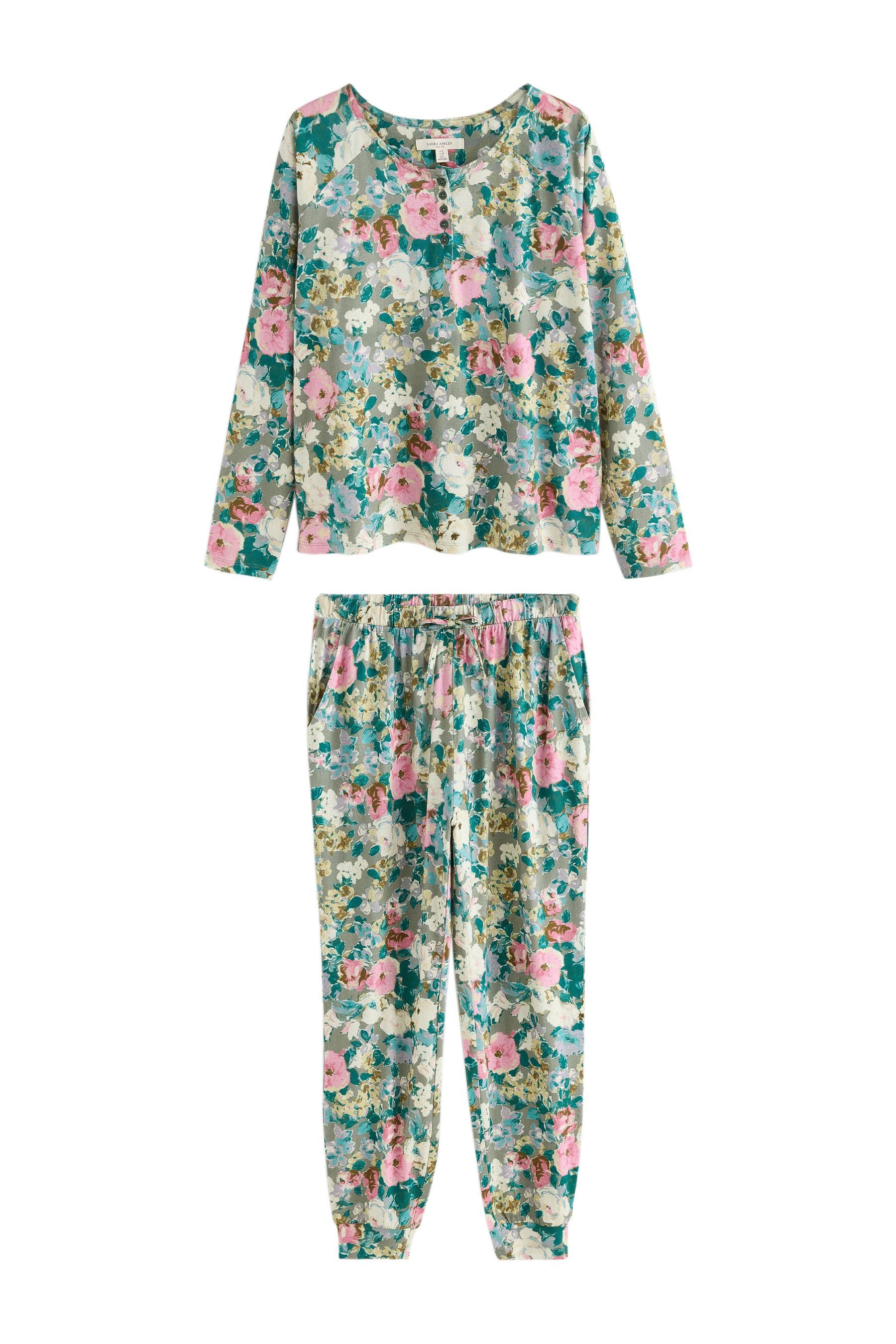 LAURA ASHLEY Pyjama Laura Ashley Twosie-Schlafanzug aus Jersey (2 tlg)