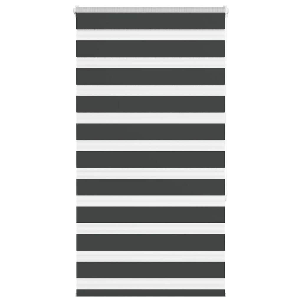 vidaXL Gardine 75 x 150 cm Zebrarollo Schwarz 75x150 cm Stoffbreite 70,9 cm Polyester