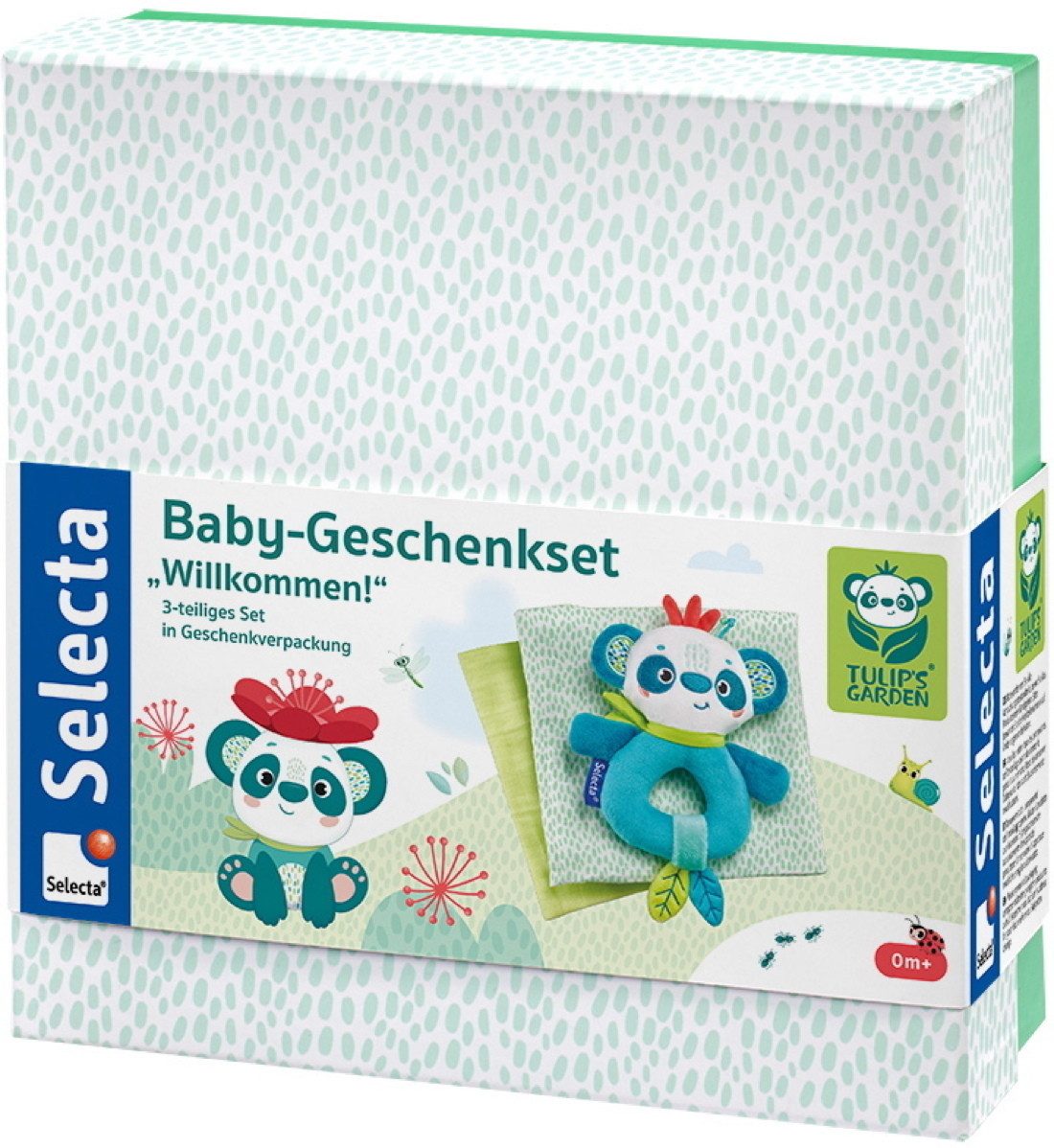 Selecta Spiel TULIP'S GARDEN Babywelt Baby-Geschenkset Willkommen! 3-teilig 61080