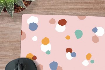 MuchoWow Gaming Mauspad Design - Kinder - Rosa (1-St), Mousepad mit Rutschfester Unterseite, Gaming, 40x40 cm, XXL, Großes