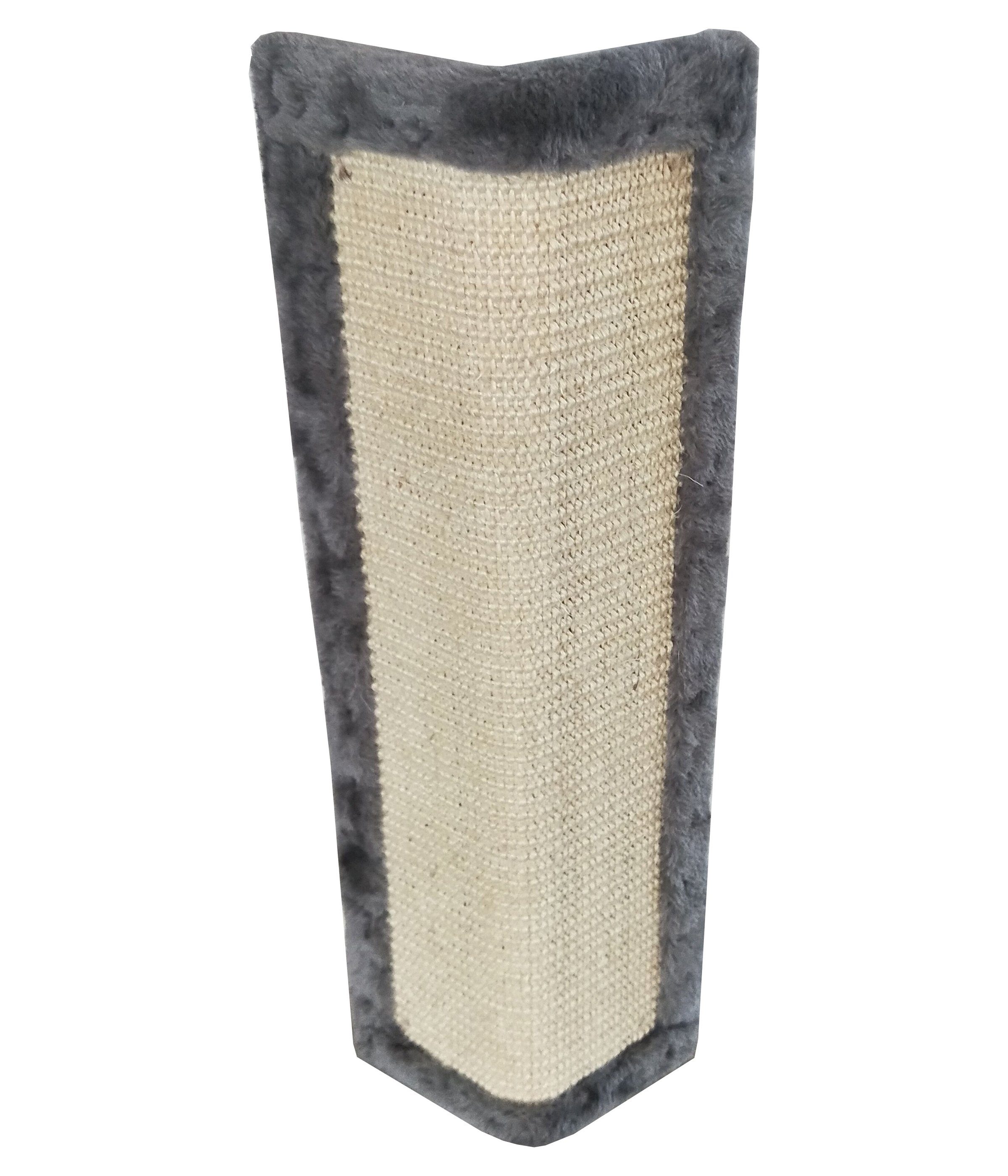 Dehner Kratzbaum Katzen-Kratzbrett Border, flexibel, ca. 50 x 22 cm, natürlicher Sisalteppich mit weichem Plüsch zur einfachen Wandmontage