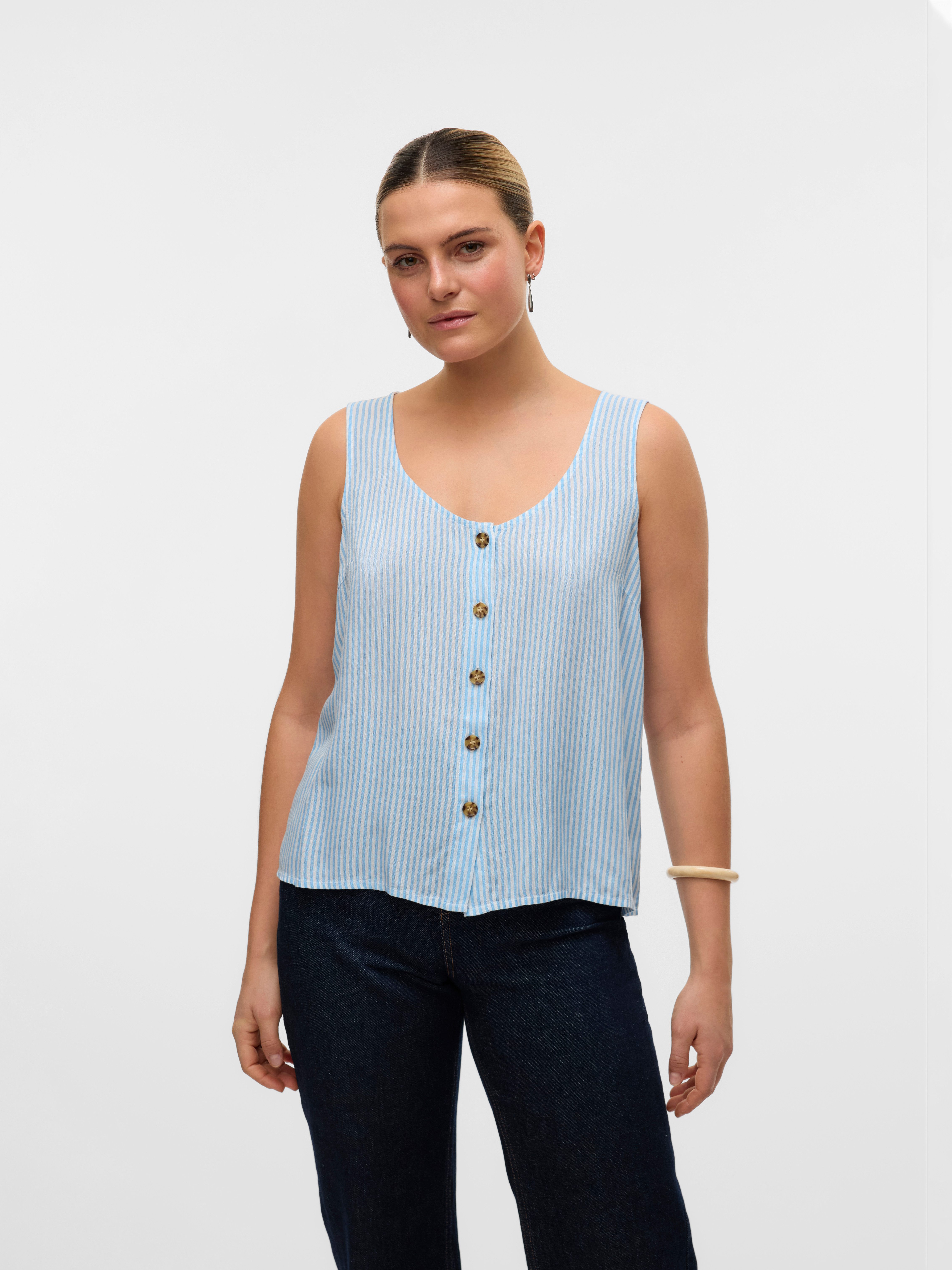 Vero Moda Blusentop VMBUMPY SL SHIRT WVN GA NOOS günstig online kaufen