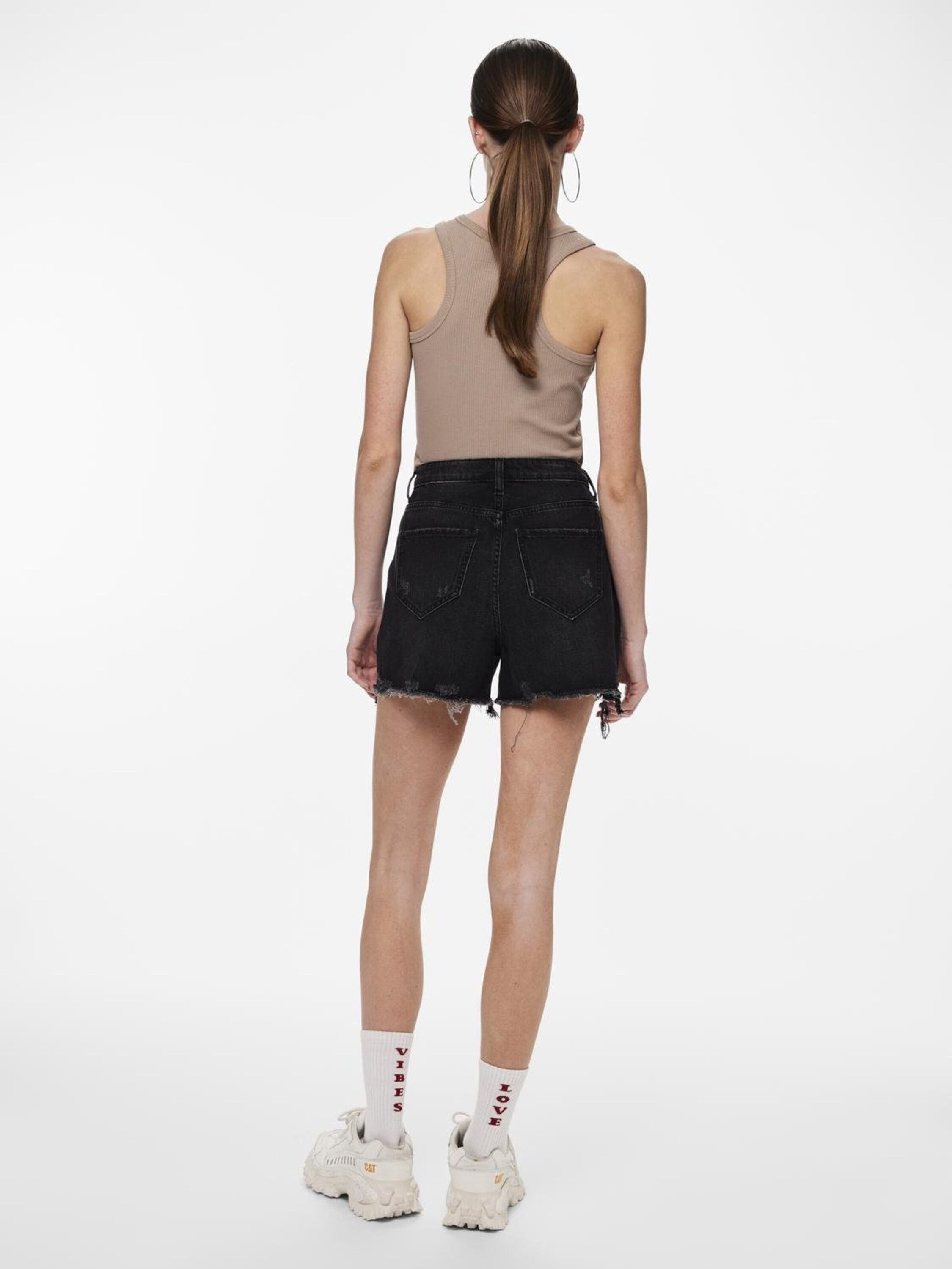 pieces Jeansshorts Summer (1-tlg) Fransen günstig online kaufen