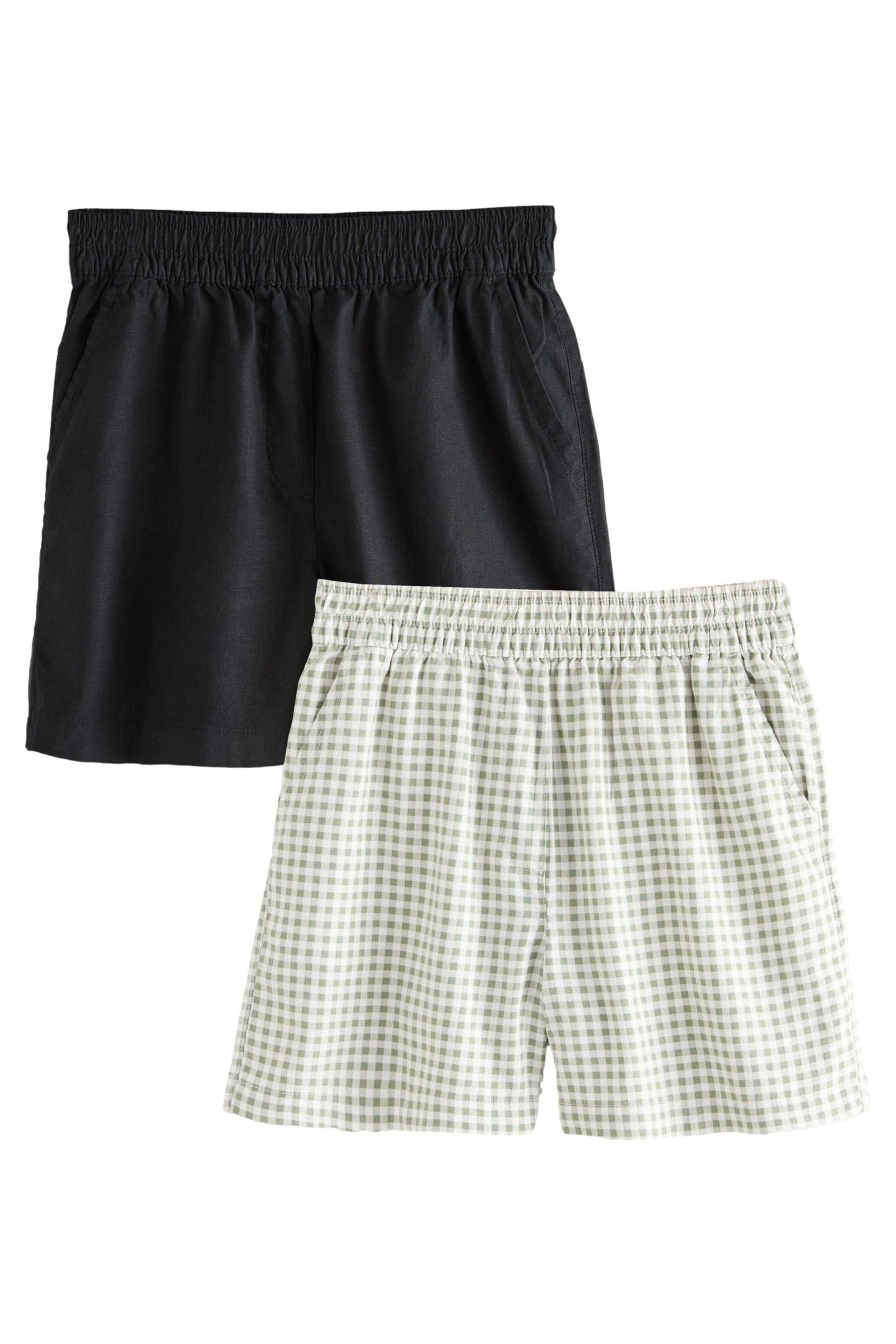 Next Shorts Shorts aus Stretch-Leinenmix, 2er-Pack, Kurzgröße (2-tlg)