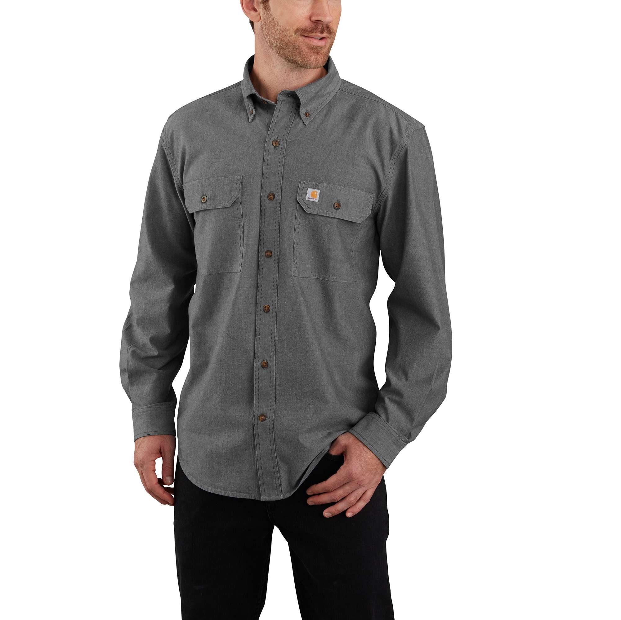 Carhartt Langarmhemd Carhartt LOOSE CHAMBRAY L/S SHIRT 104368 (1-tlg)