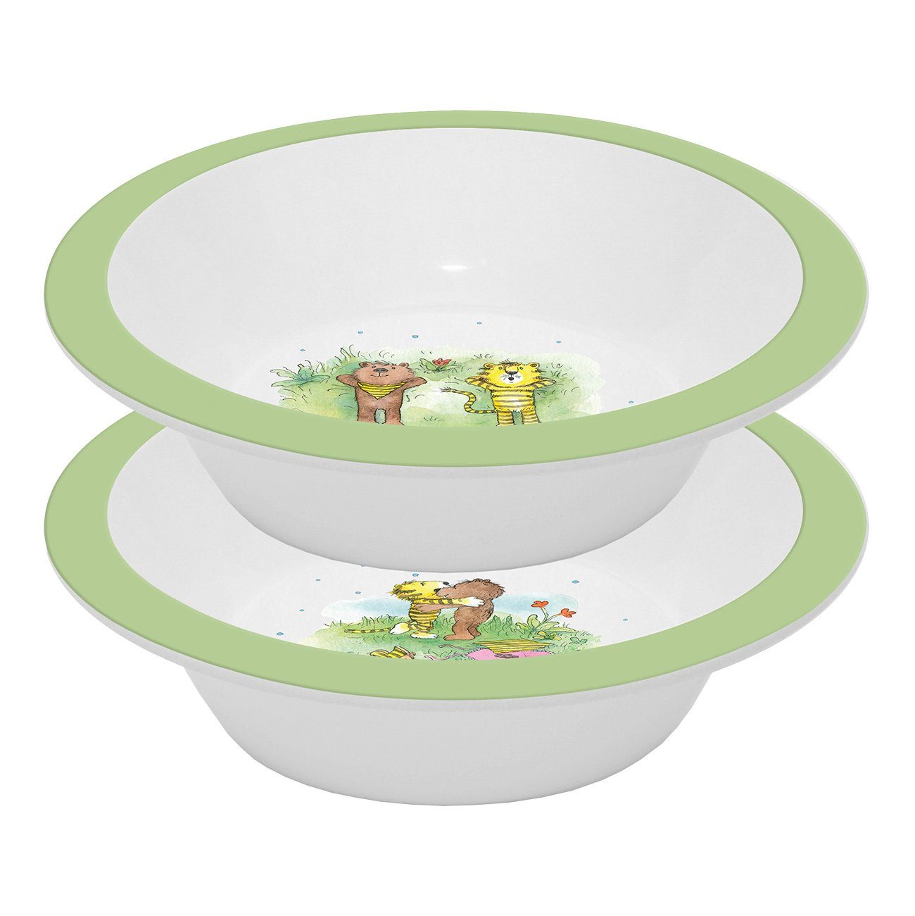 Geda Labels GmbH Kindergeschirr-Set Janosch Kids 2er Set (2-tlg), PP, Grün, 300 ml, spülmaschinengeeignet