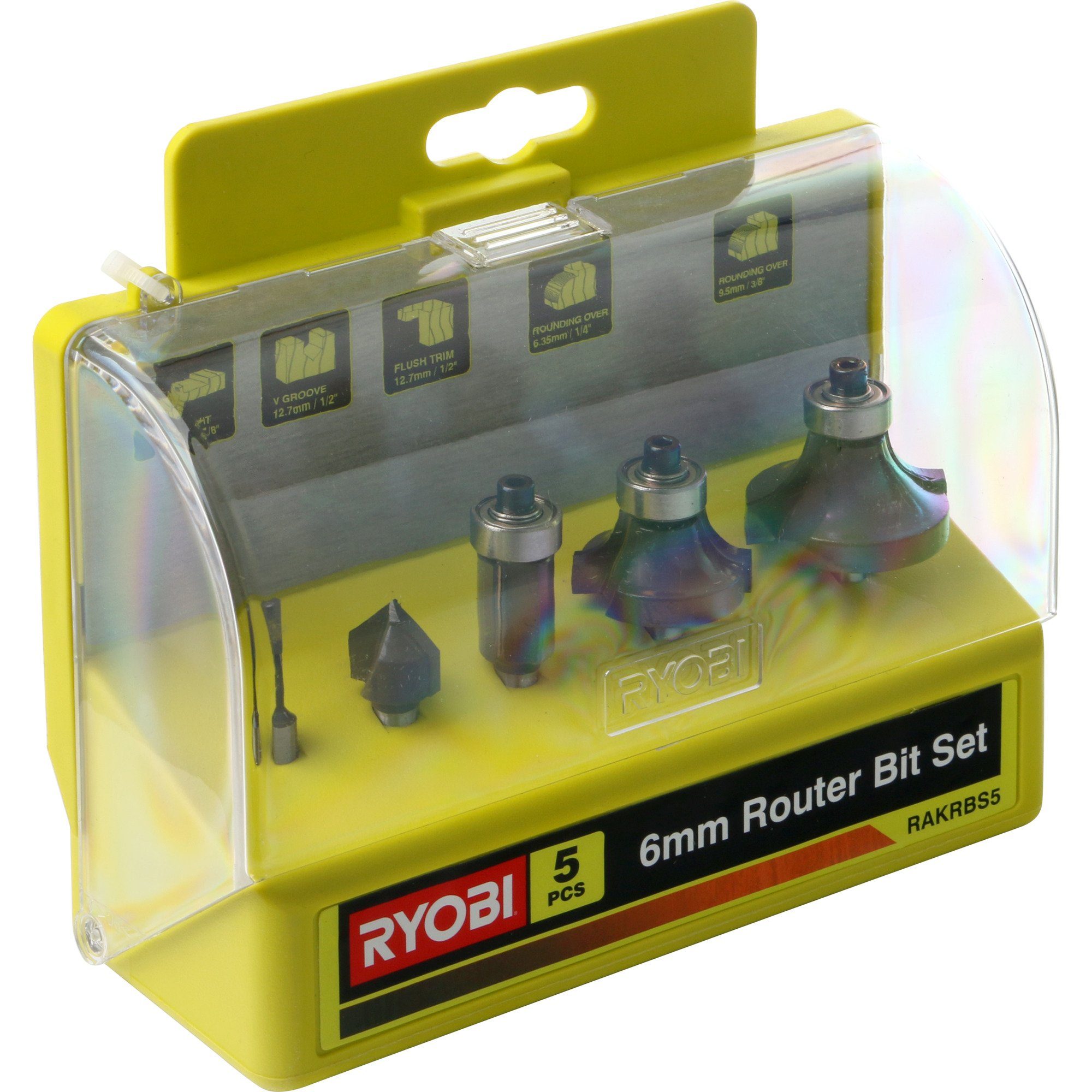 Ryobi Fräse Ryobi Fräserset RAKRBS5, 5-teilig, (6mm-Schaft)