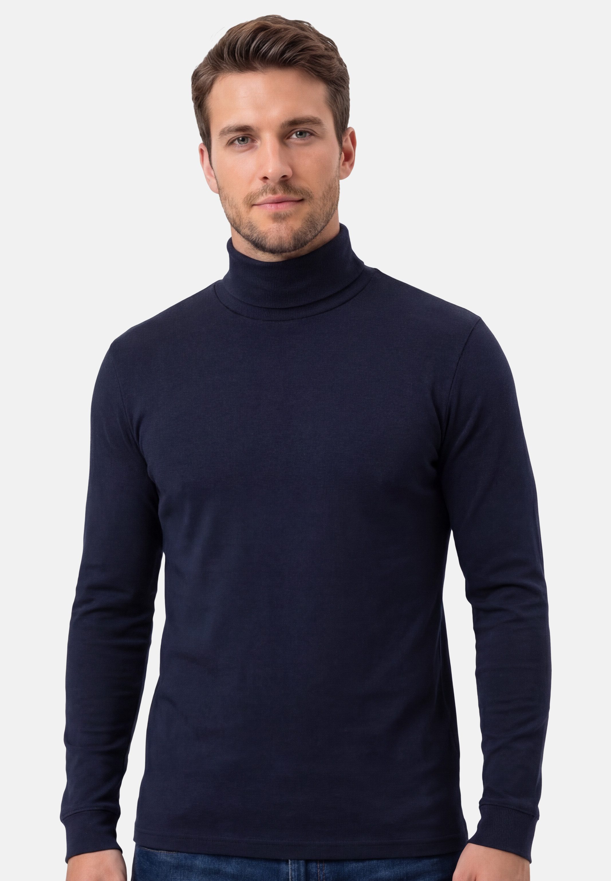 RAGMAN Langarmshirt 3er Pack Basic (Spar-Set, 3-tlg) Rollkragenshirt - Baum günstig online kaufen