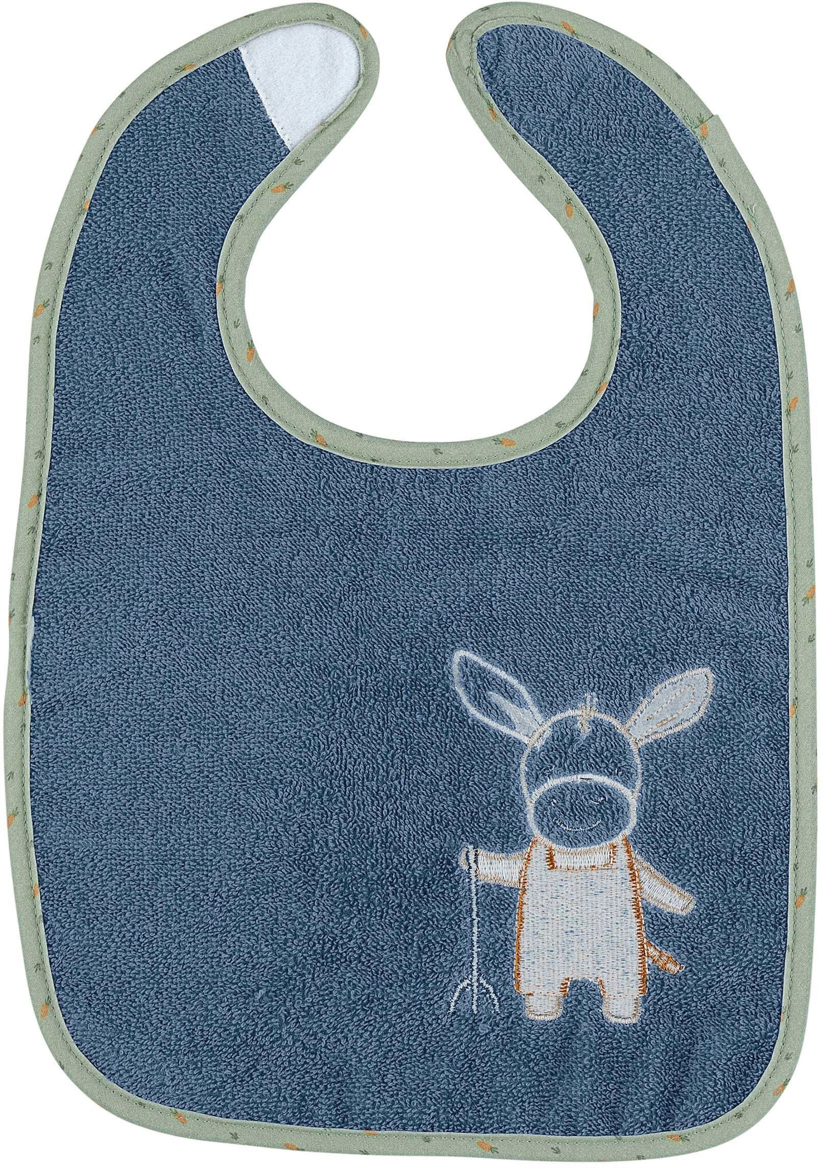 Sterntaler® Lätzchen Klettlätzchen, Emmilius Frottee, mittelblau