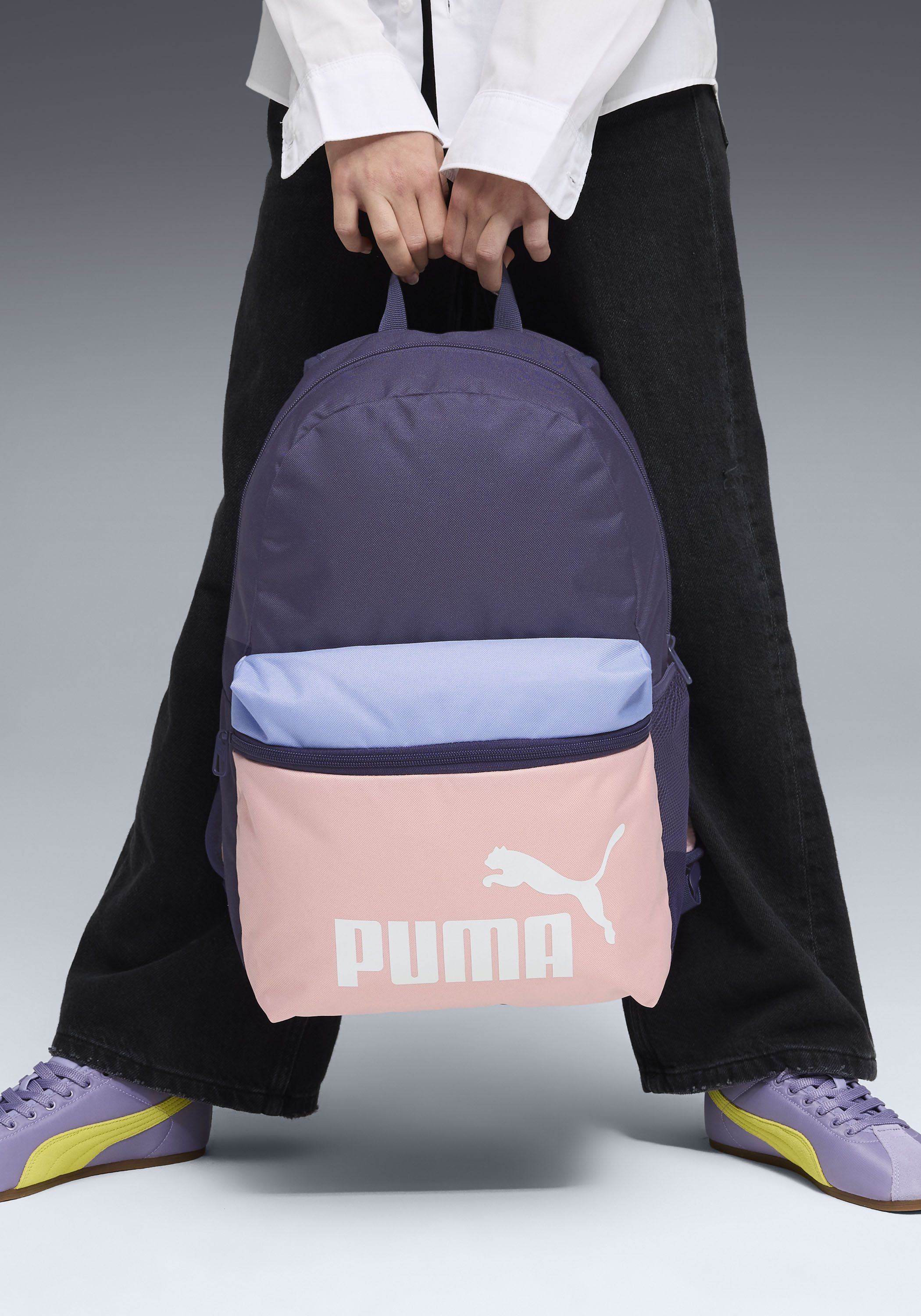 PUMA Rucksack PHASE COLOR BLOCK BACKPACK, für sportliche Aktivitäten und Alltag, mit geräumigem Hauptfach