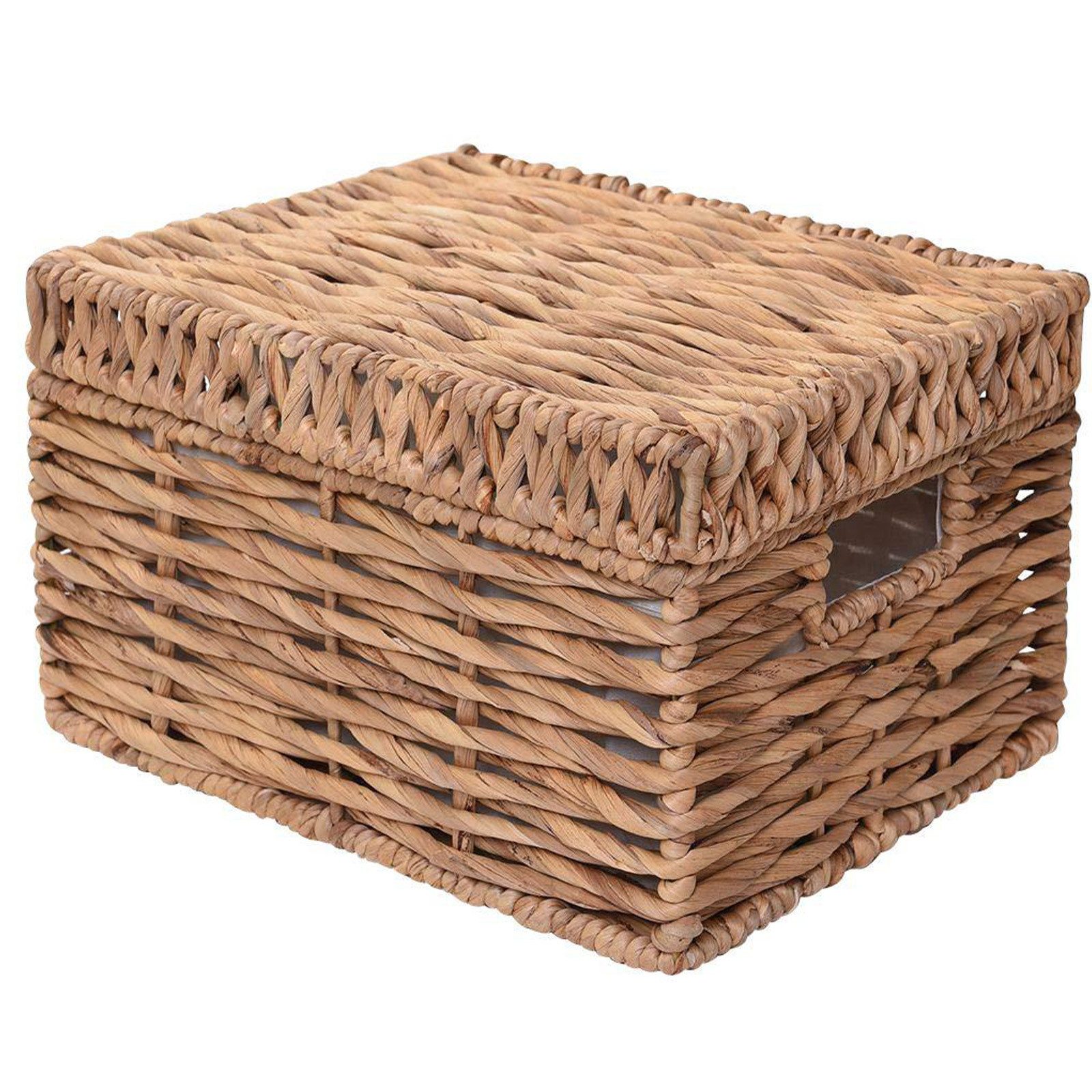 VIVANNO Regalkorb Wasserhyazinthe KIRA Würfel - Natur Geflochten (1 St), 34 günstig online kaufen