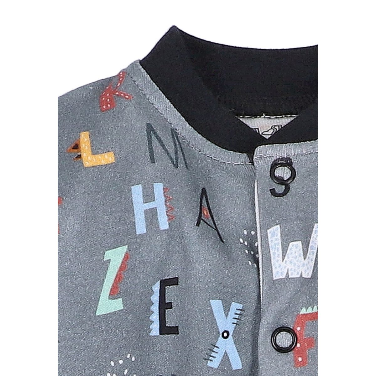 NINI Strampler Buchstaben Unisex Kinder Einteiler, Overall, Babyanzug, Babyoverall, Babyanzug
