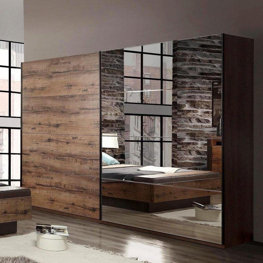 FORTE Schwebetürenschrank Jacky, mit Spiegelpaneele, Metallgriffe (B/H/T ca: 270/210x61)