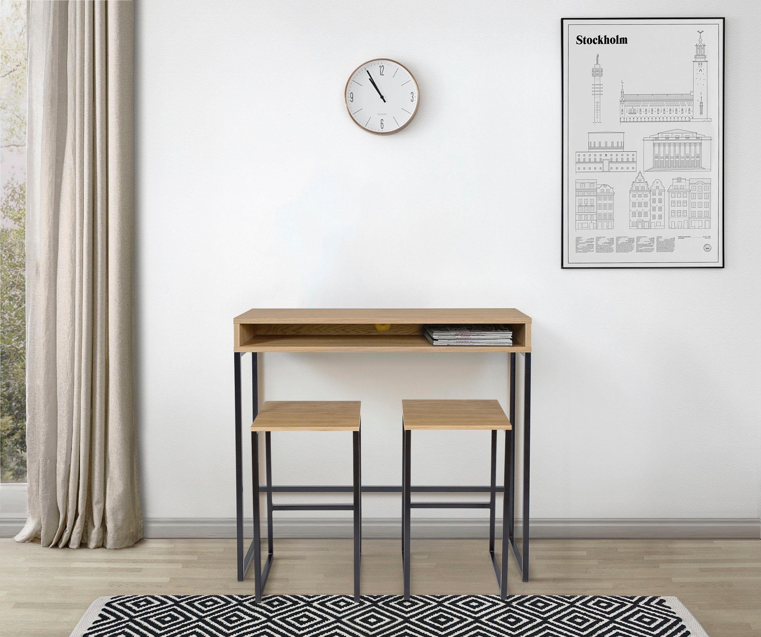 Woodman Schreibtisch Dominic, im schönen Design, Breite 100 cm, FSC®-zertifiziert