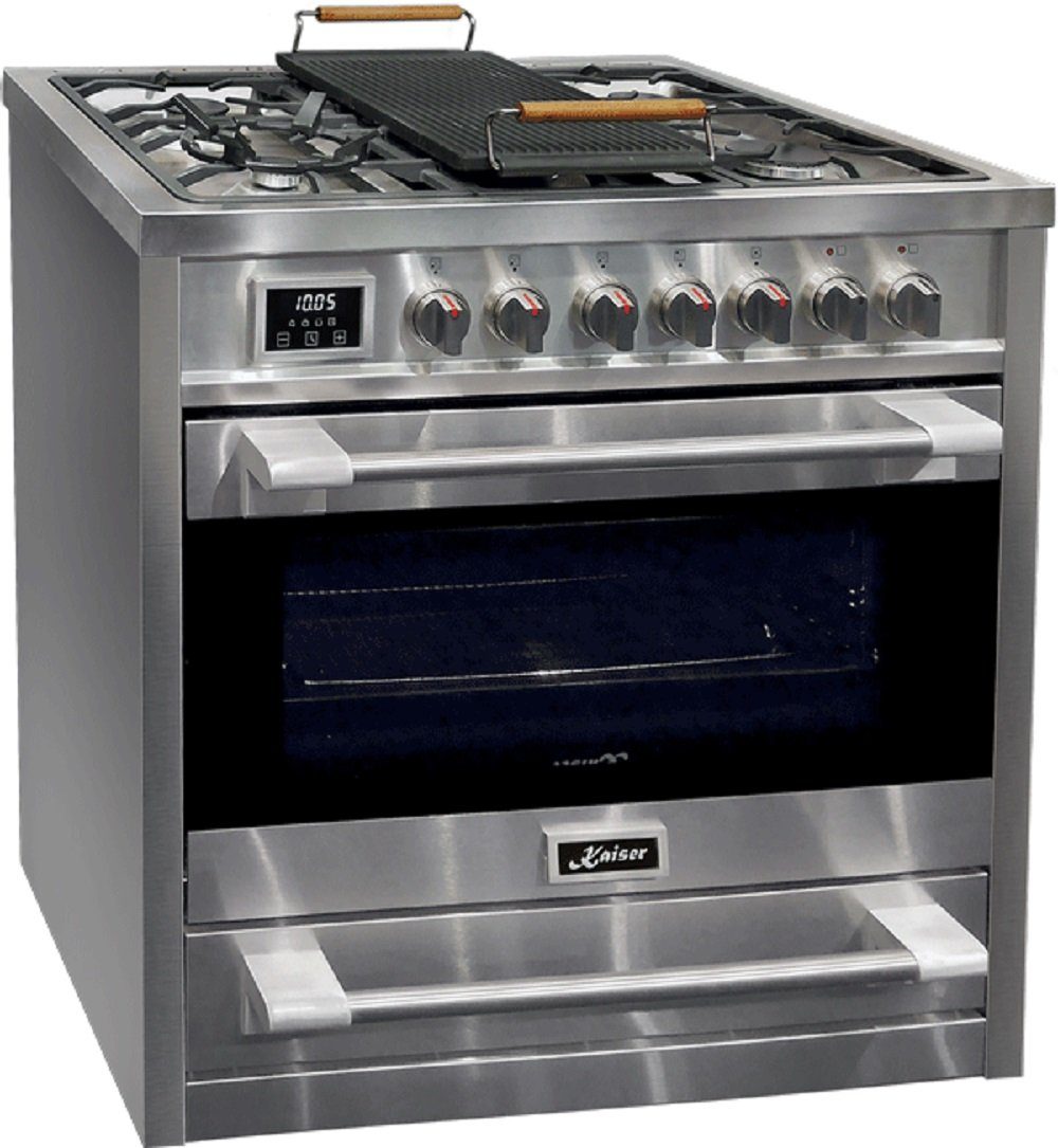 Kaiser Küchengeräte Gas-Standherd Gas Elektro Standherd 90 cm/ Erdgas / Propangas/Inkl. Grillplatte HGE 93505 R/3, Gas Elektro Standherd 90 cm/ Erdgas / Propangas/Inkl. Grillplatte