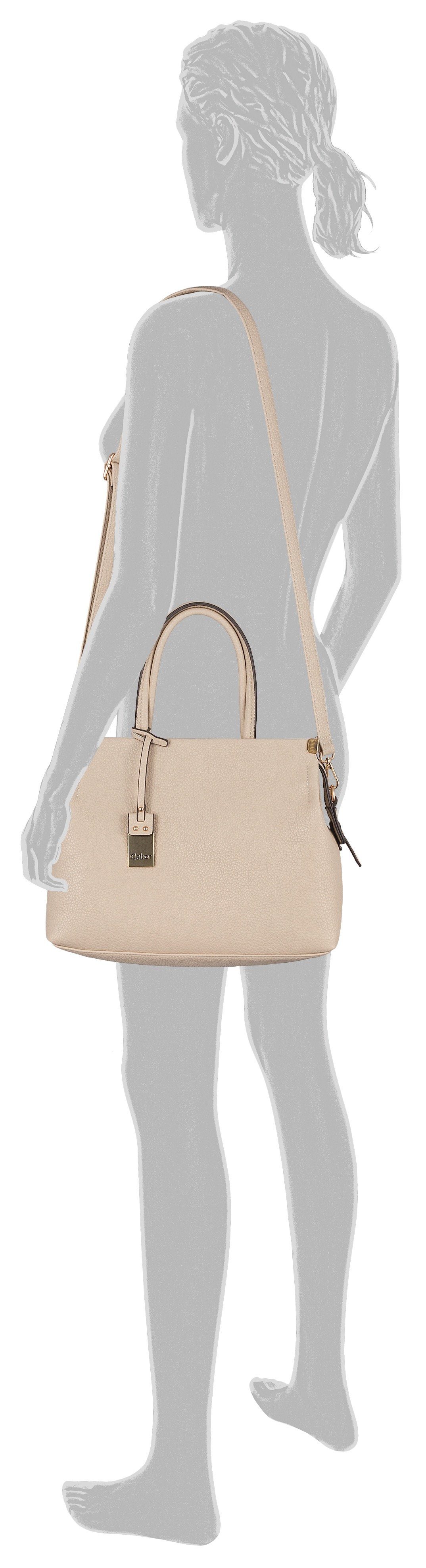 Gabor Shopper Gela, genarbtes Lederimitat mit schmückenden Metallecken, hochwertiges Logo