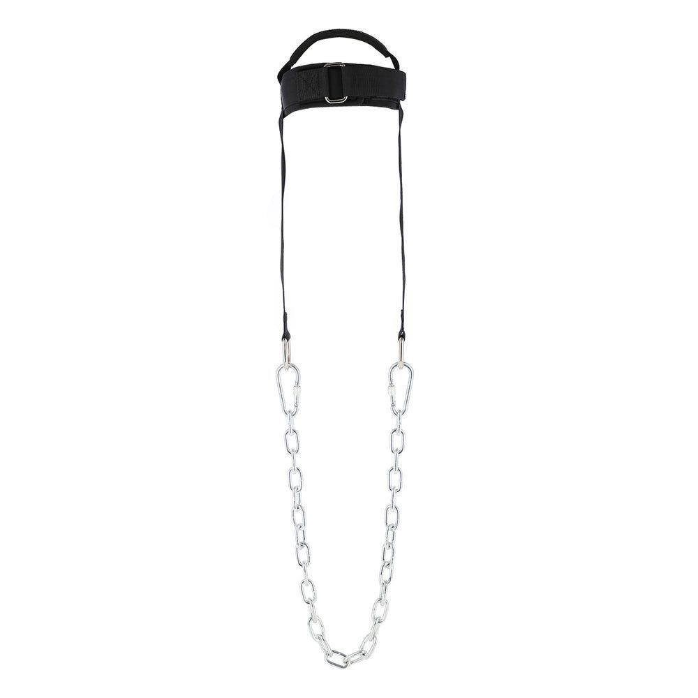 HMS Rückentrainer Nackentrainer Kopfharness Halstrainer, (Spar-Set, 1-tlg., 73 x 8, 5 cm verstellbar), Neoprenpolster, verstellbar, mit Kette, bis 100 kg