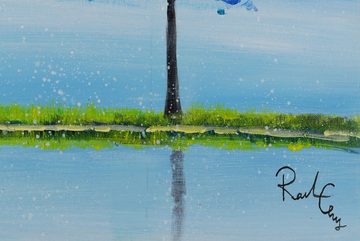 KUNSTLOFT Gemälde Rainy Season 120x60 cm, Leinwandbild 100% HANDGEMALT Wandbild Wohnzimmer