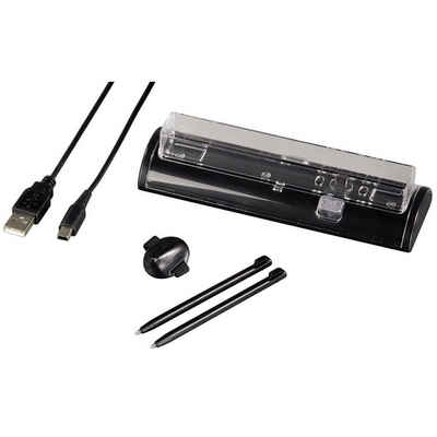 Hama 5in1 Set USB Lade-Station Stifte Daumenring Gaming-Controller (Spar-Set, Ladegerät und Ladekabel, Stift etc. für Nintendo DSi Konsole)