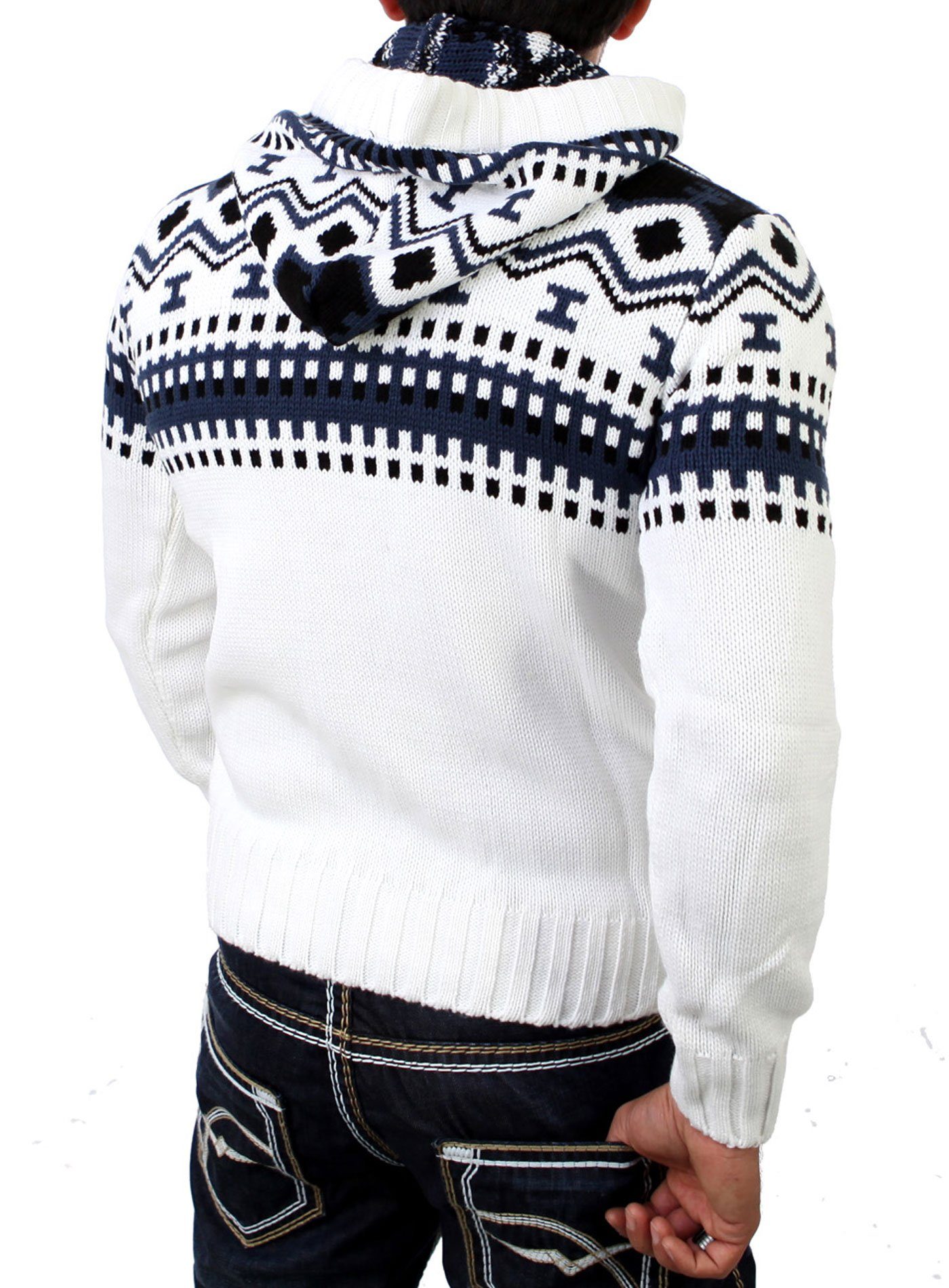 Reslad Strickpullover Reslad Herren Grobstrick Pullover Norweger Winter Kap günstig online kaufen