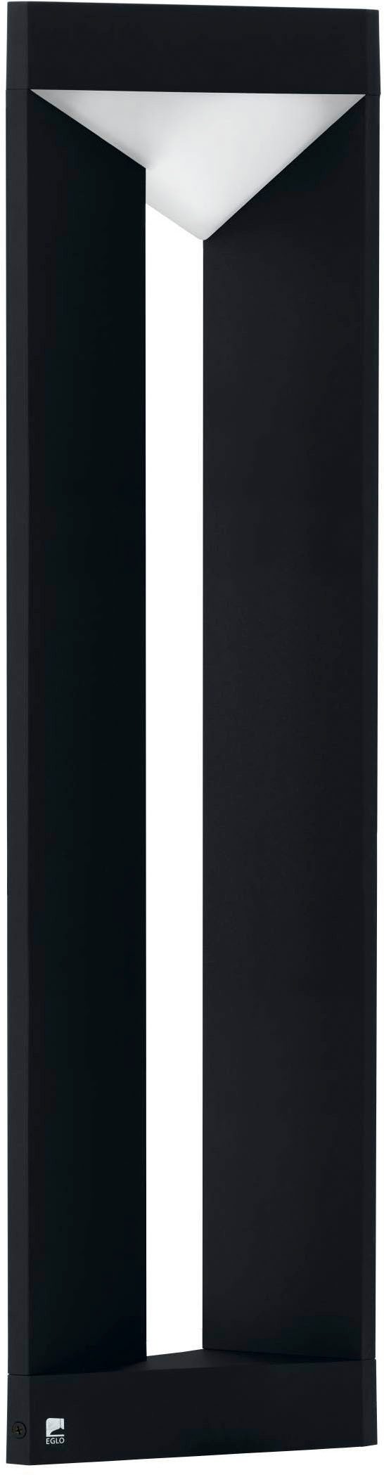 EGLO Stehlampe Nembro Stehlampe, Außenleuchte, Aluminum-Guss und Kunststoff, IP44, LED fest integriert, Warmweiß, Stehleuchte - L20 x B11 x H80 cm - schwarz - 10W inkl.