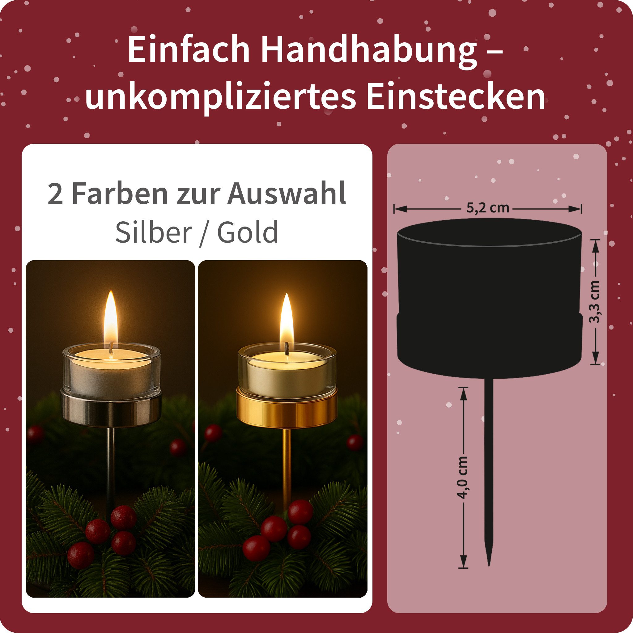 matches21 HOME & HOBBY Kerzenhalter Teelichthalter 4er Set Metall Gold & Gl günstig online kaufen