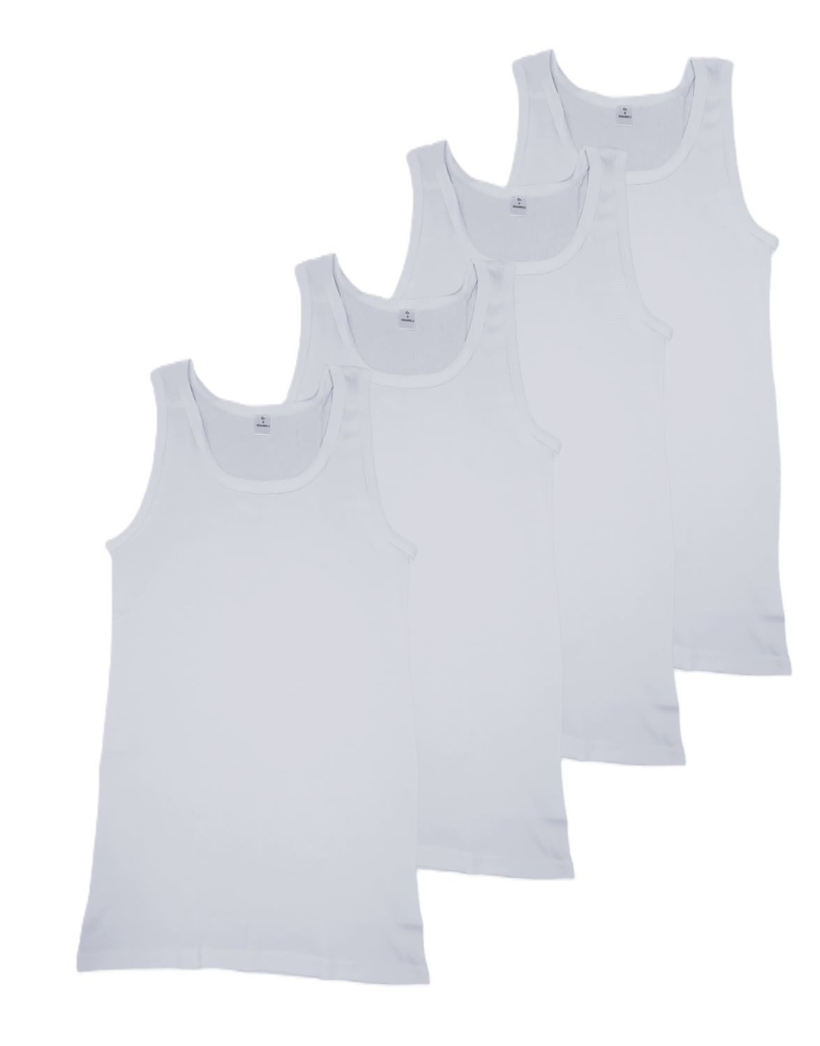Achselhemd Herren Unterhemd doppelripp, 4er Pack
