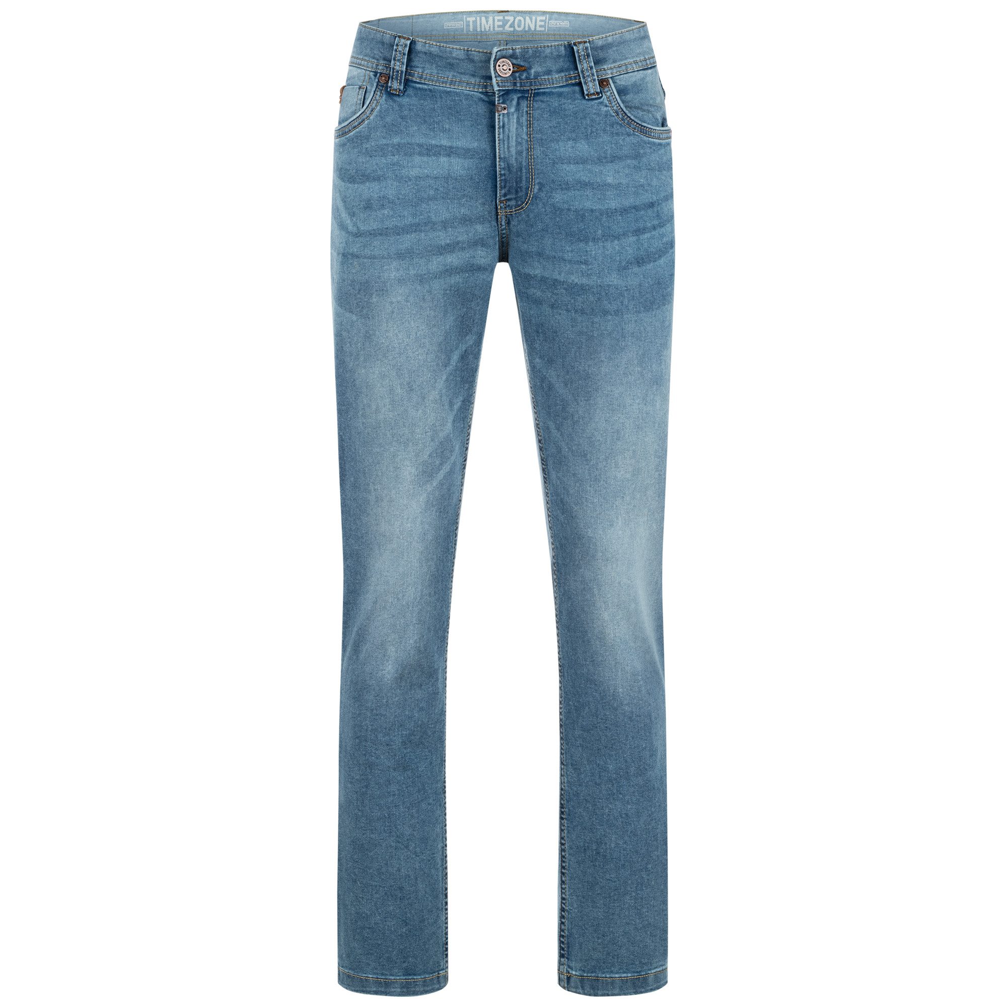 TIMEZONE Stretch-Jeans Eduardo TZ Slim Fit Jeanshose - Blue Denim Wash Bequeme Herrenjeans