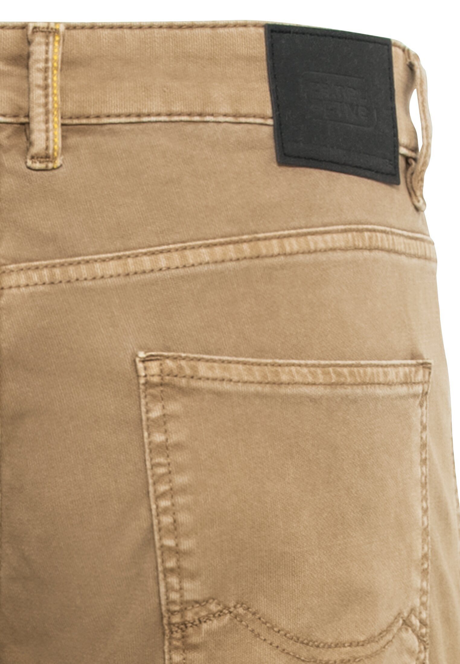 camel active 5-Pocket-Jeans Regular Hose Fit 5-Pocket Canvas Beige-Braun