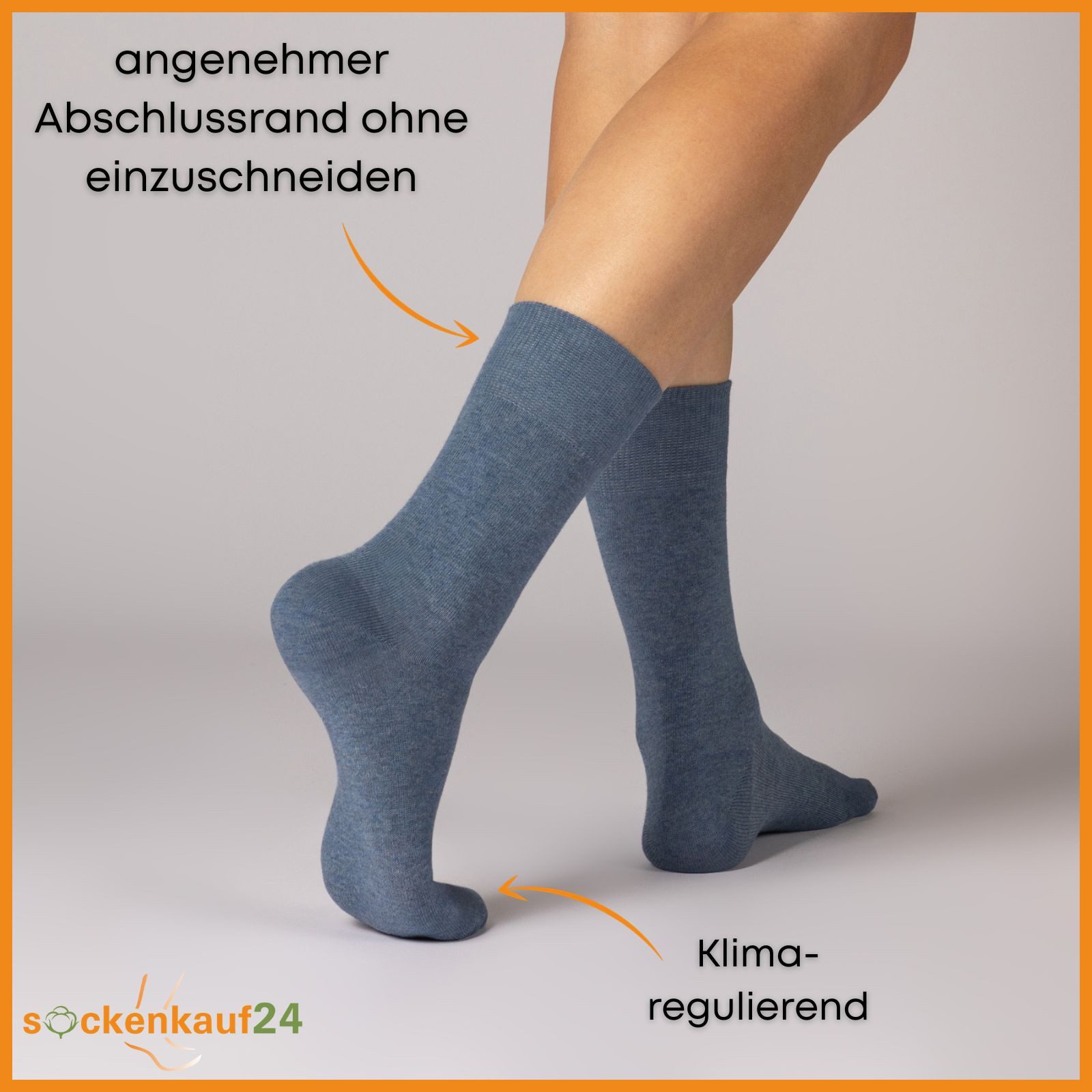 sockenkauf24 Basicsocken 6 oder 12 Paar Socken Damen & Herren Business Socken Baumwolle (Jeansmix, 6-Paar, 39-42) Komfortbund atmungsaktiv - Basicline 70203
