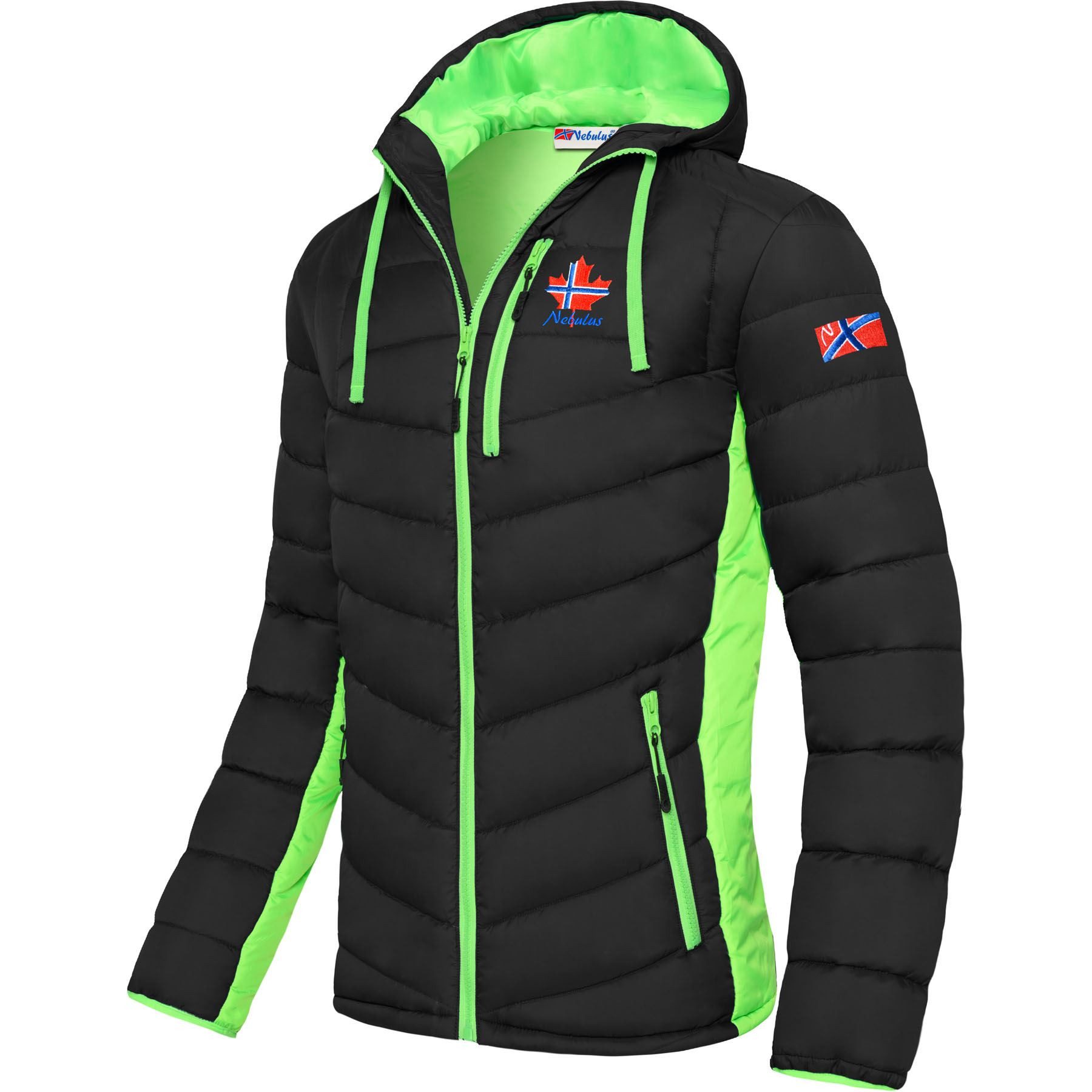 Nebulus Winterjacke MERIK, P5151 - Herren, schwarz-lime, L