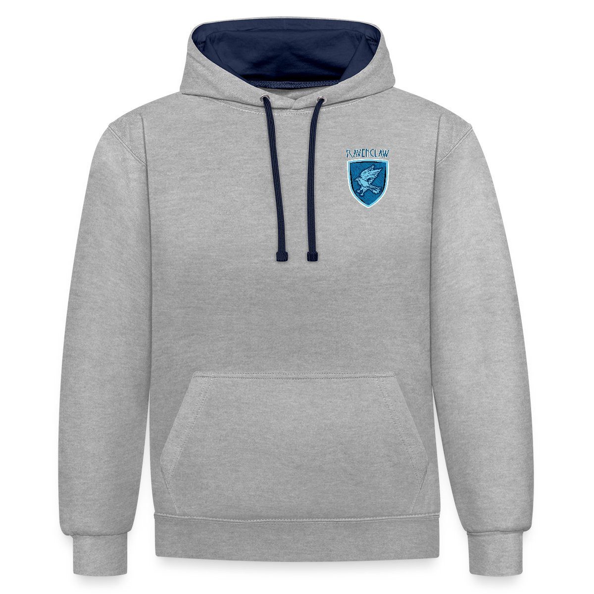 Hoodie Harry Potter Ravenclaw kleines Logo Unisex Kontrast Hoodie