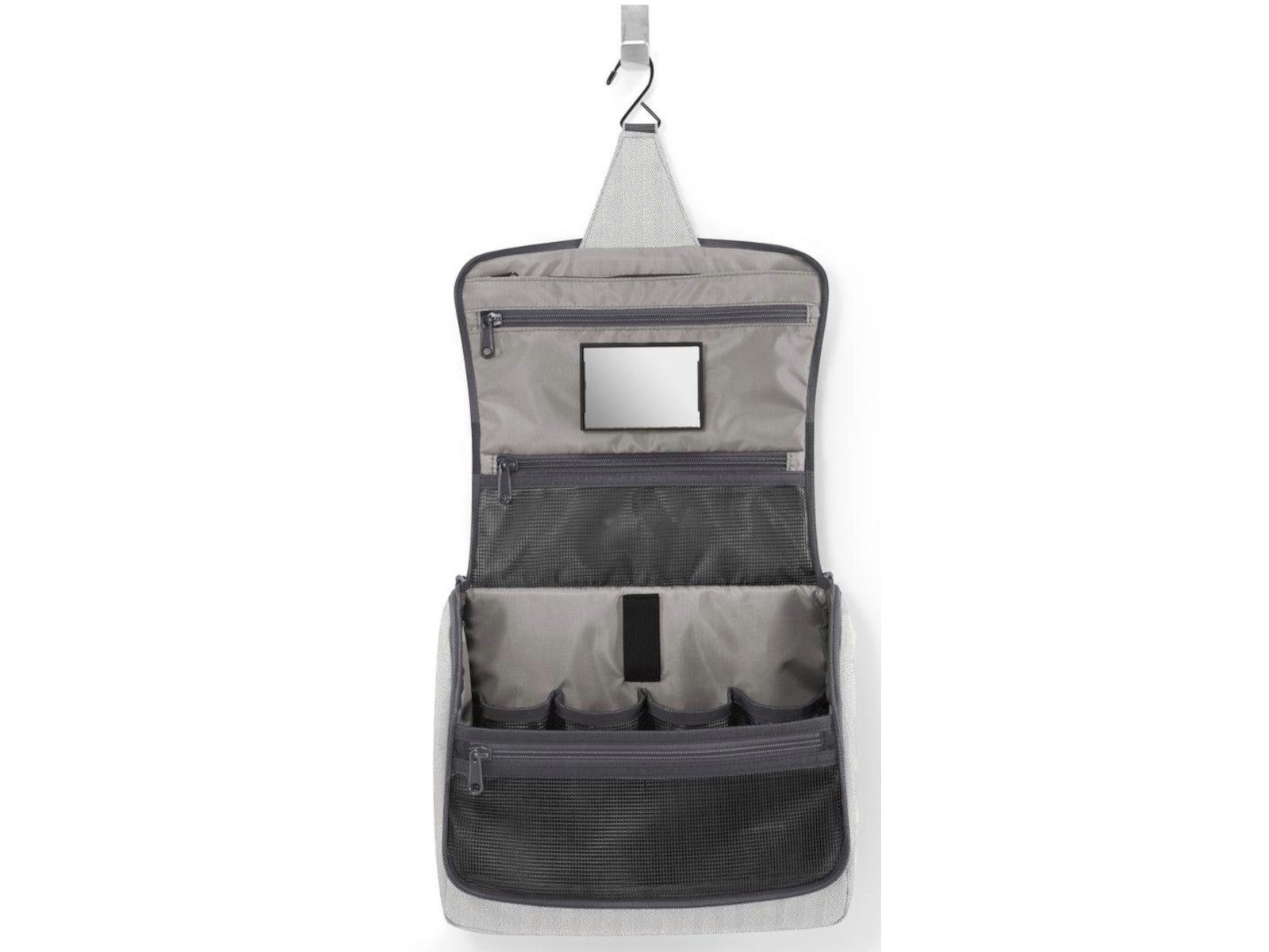 REISENTHEL® Kulturbeutel toiletbag XL herringbone grey, toiletbag XL – Bild 3 von 5