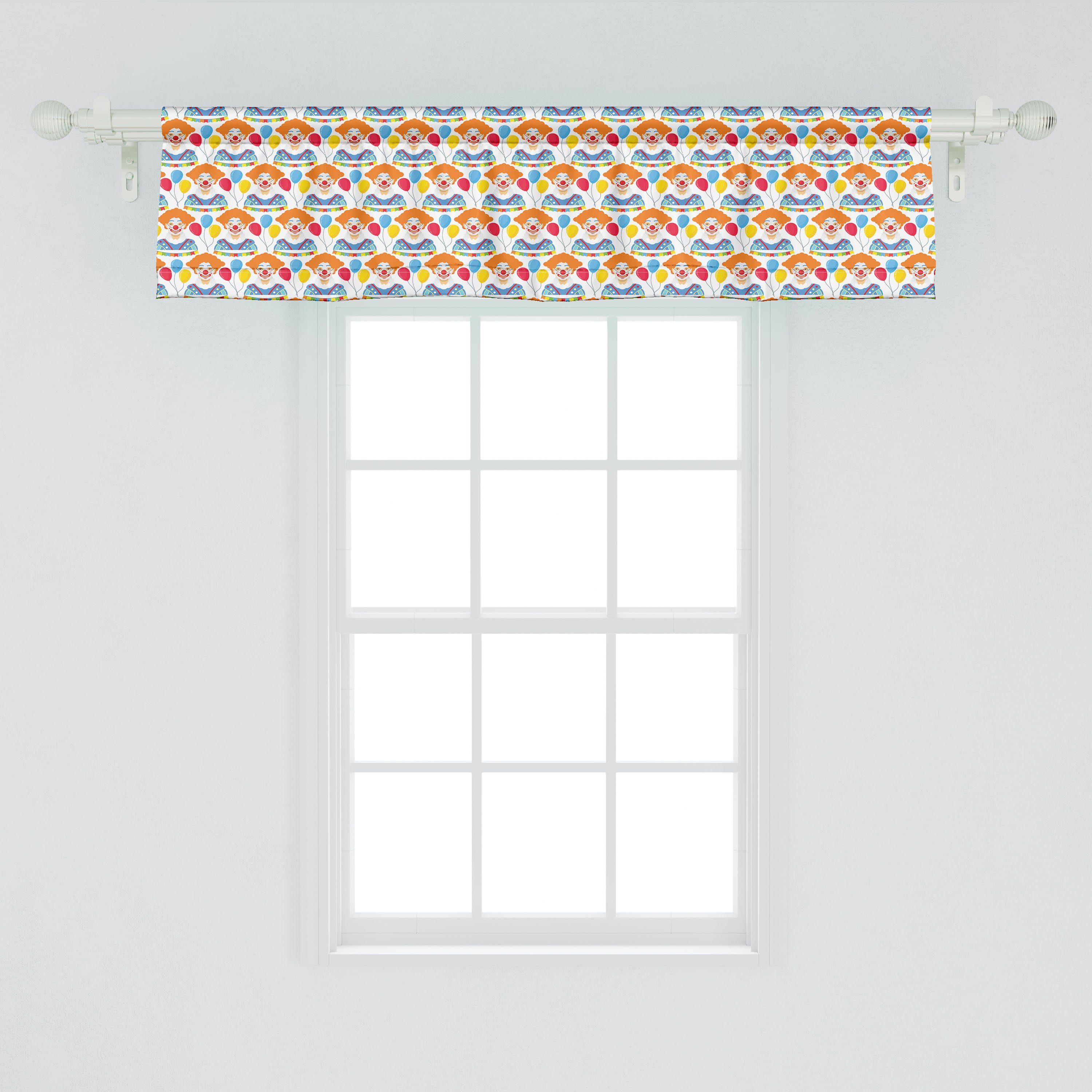Scheibengardine Vorhang Volant für Dekor Wunderlich Clown Microfaser, Stangentasche, mit Abakuhaus, Schlafzimmer Lächeln Entertainer Küche